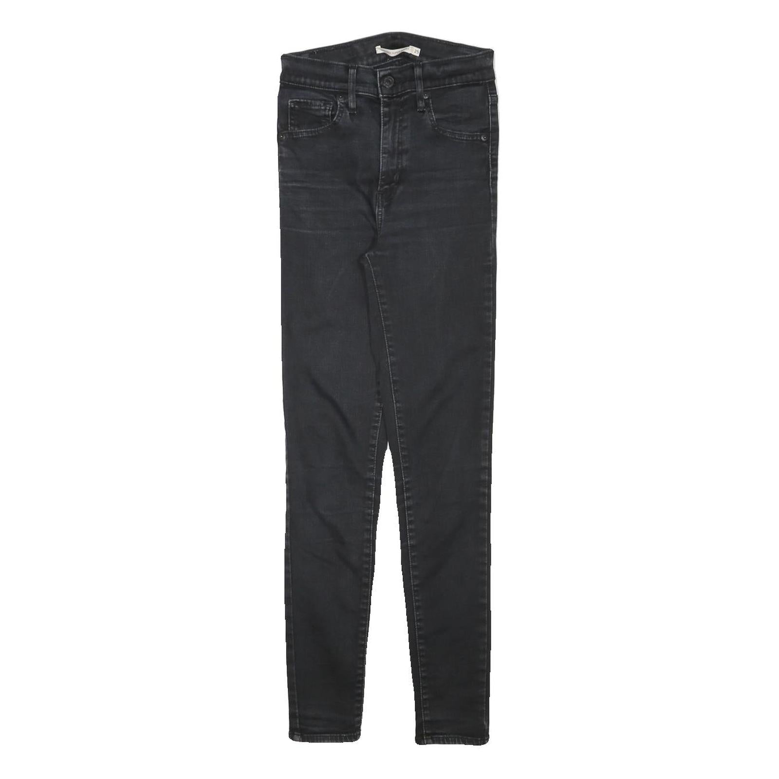 LEVI'S Womens Jeans Black Slim Skinny Denim Medium W22 L27 Zip Cotton Blend Refurbished - N/A refurbished available on Cerqular