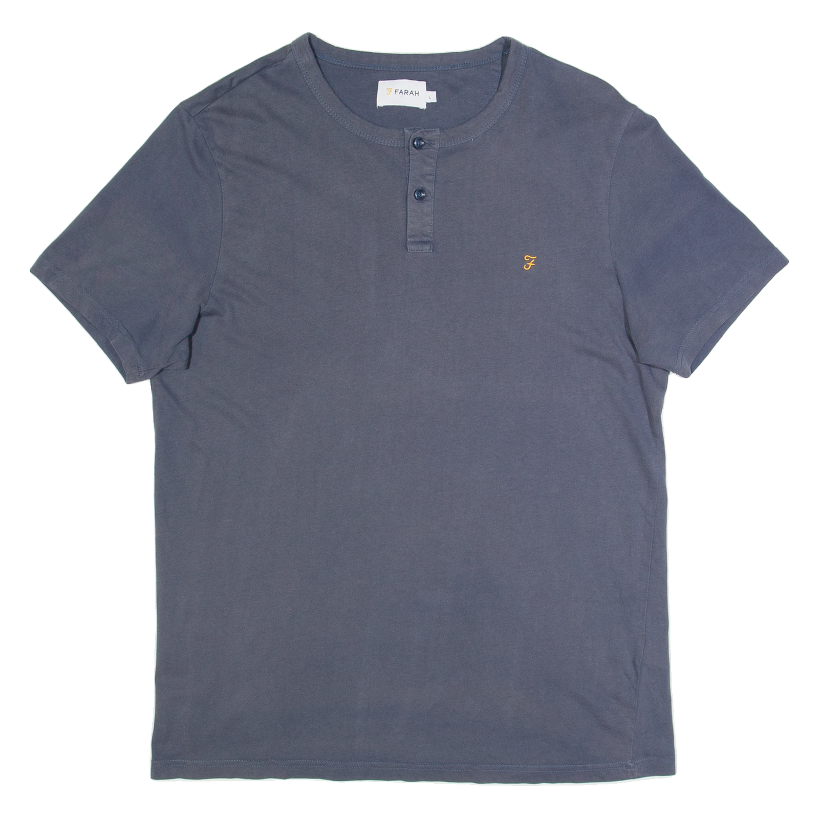 FARAH Mens T-Shirt Blue L Refurbished - N/A refurbished available on Cerqular