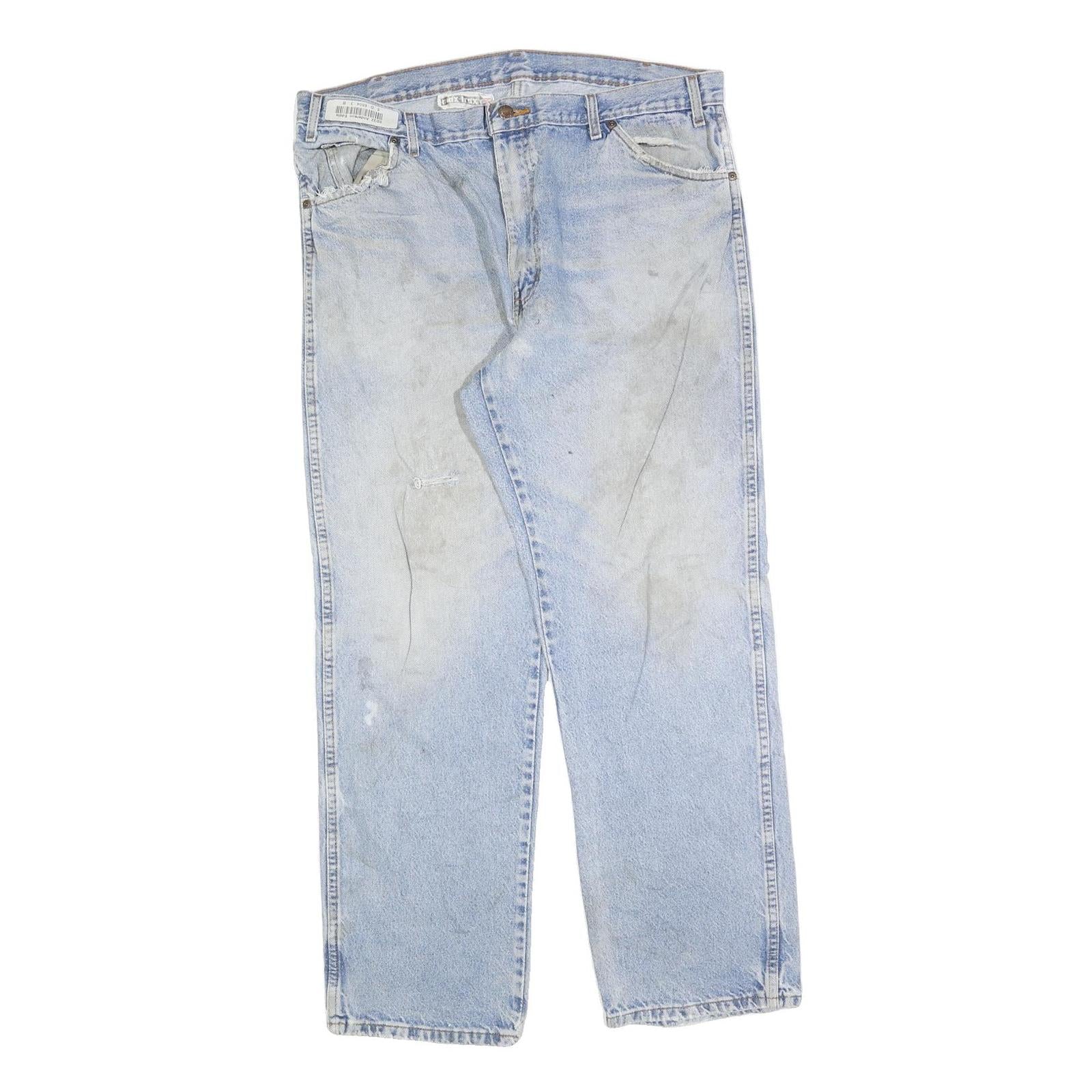 DICKIES Mens Jeans Blue Relaxed Straight Denim Light W40 L32 Workwear Refurbished - N/A refurbished available on Cerqular