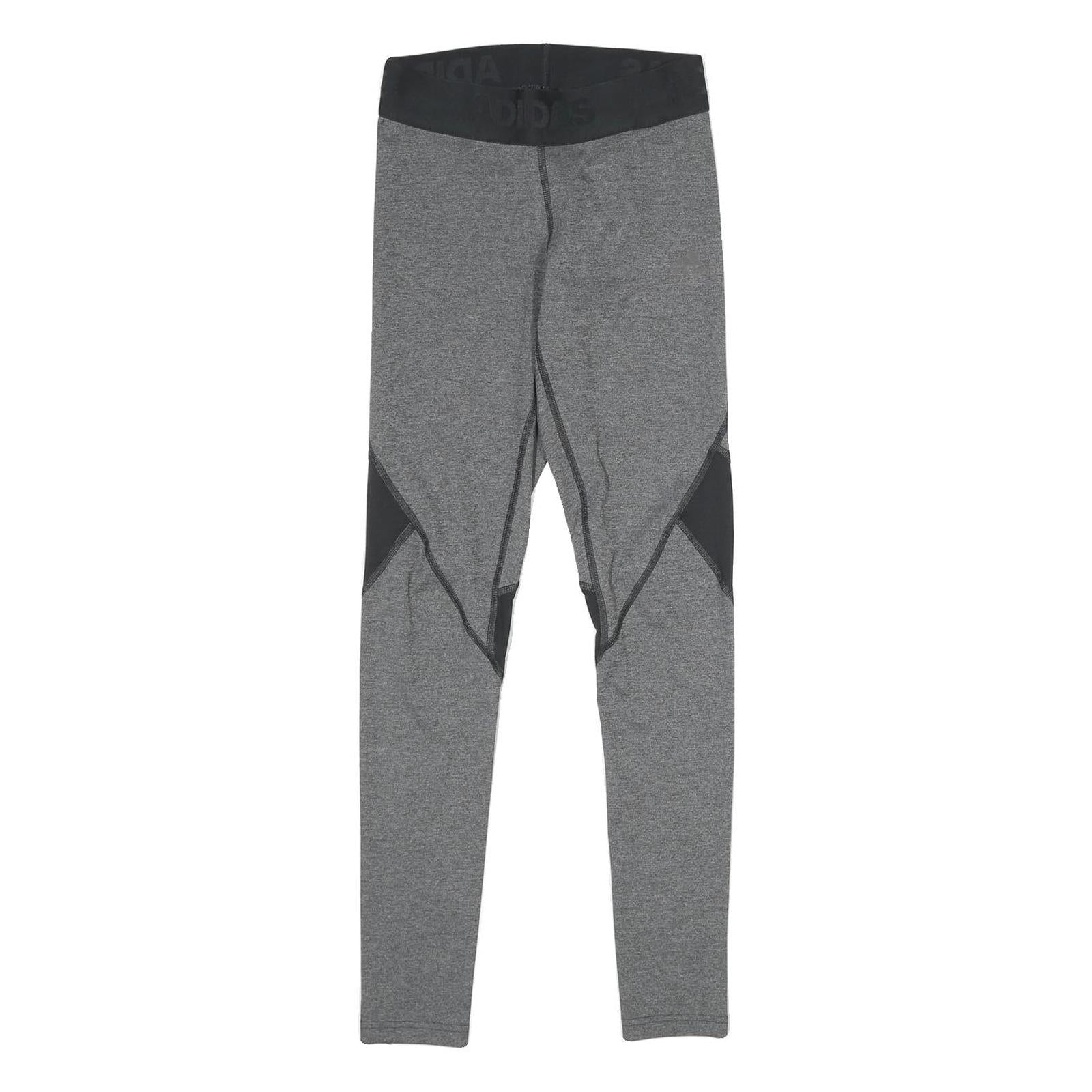 ADIDAS Womens Joggers Grey & Black Slim Tapered XS W22 L28 Activewear Leggings Refurbished - N/A refurbished available on Cerqular