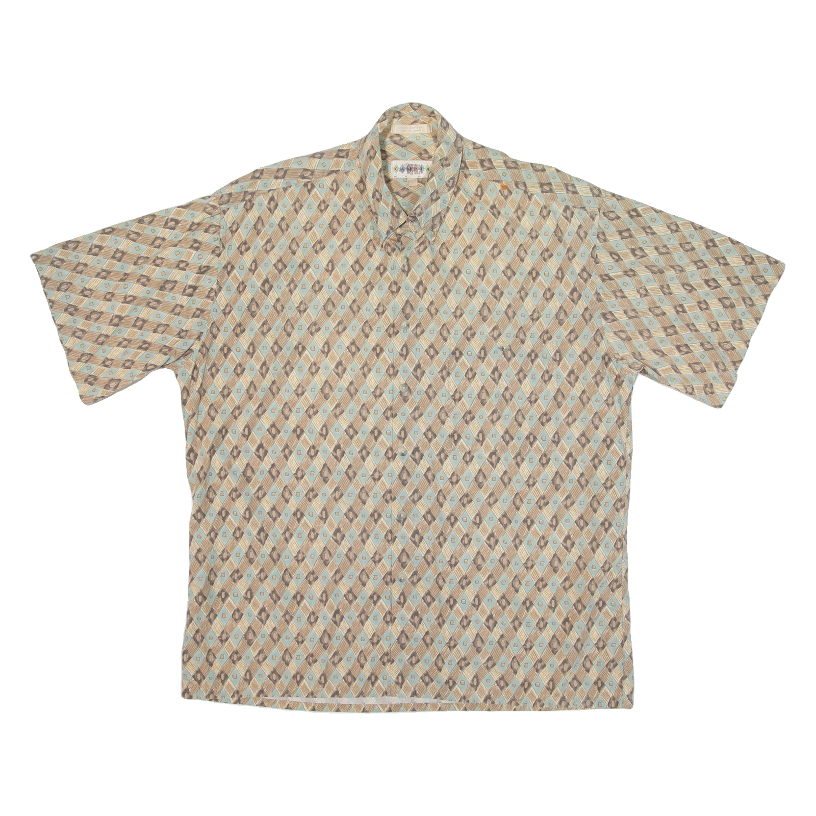 CAMPIA Mens Hawaiian Shirt Beige Diamond L Refurbished - N/A refurbished available on Cerqular