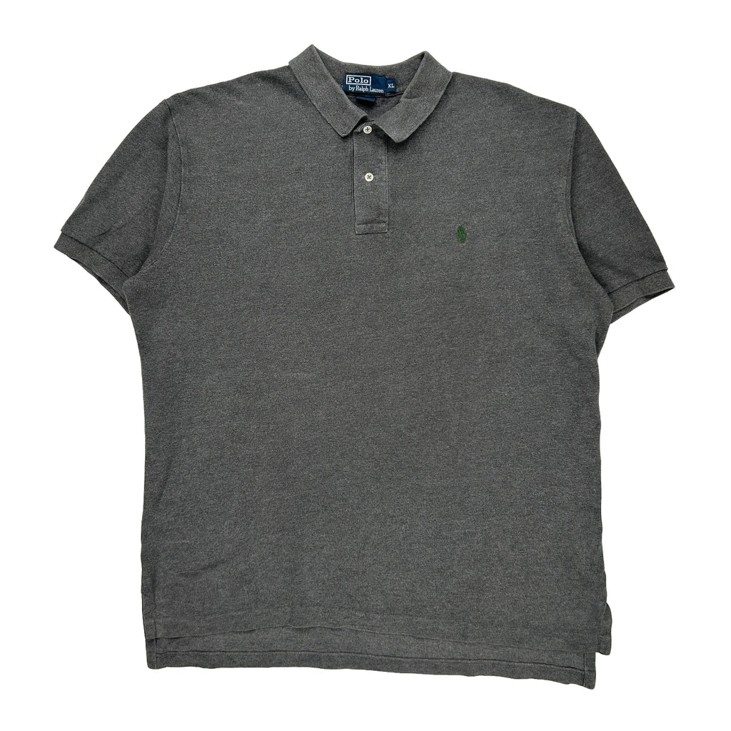 Polo By Ralph Lauren Polo Shirt - XL Grey Cotton Refurbished - Thrifted (note: this is a term often used to describe second- refurbished available on Cerqular
