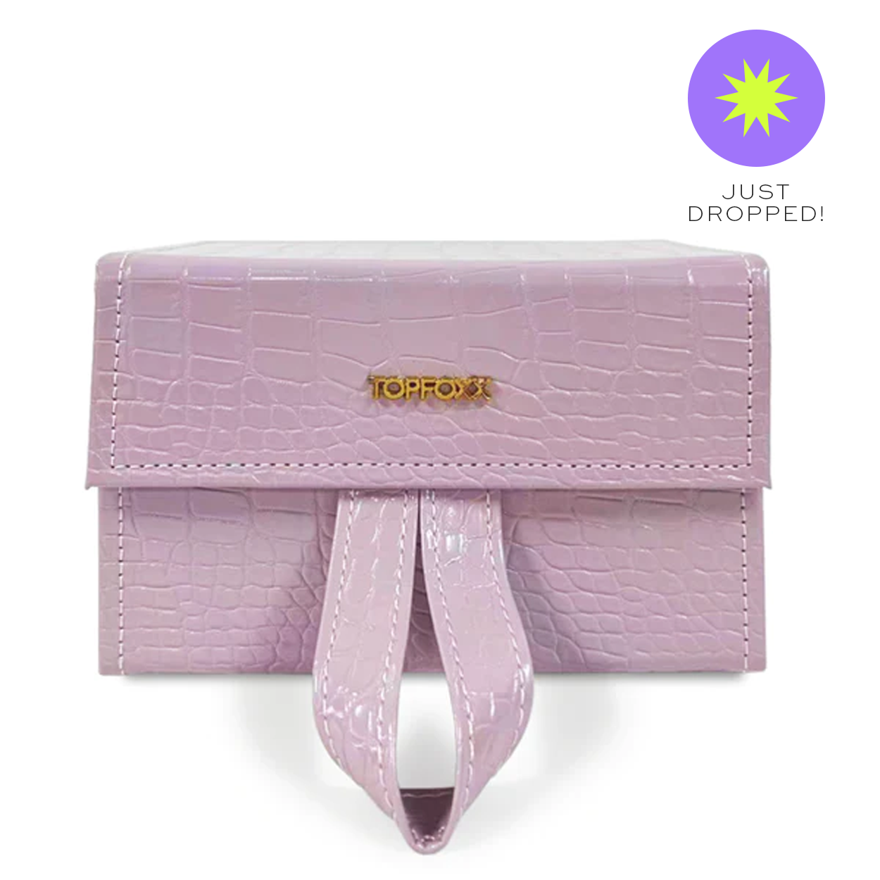 Lilac Faux Croco Travel Case | Color: Lilac | Size: OS Refurbished - N/A refurbished available on Cerqular