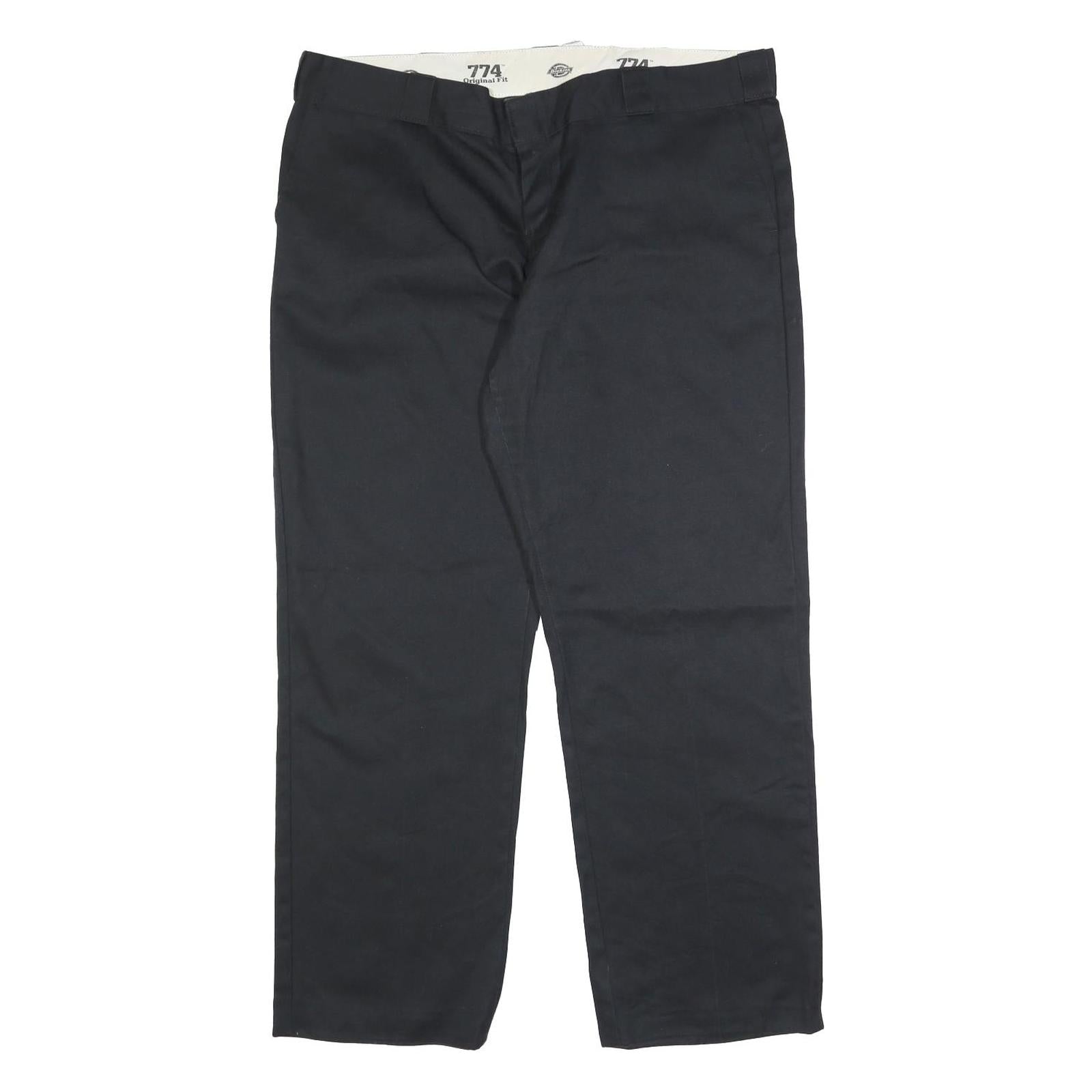 DICKIES Womens Cotton Blend Black Regular Straight Trousers W38 L29 Zip Closure Refurbished - N/A refurbished available on Cerqular