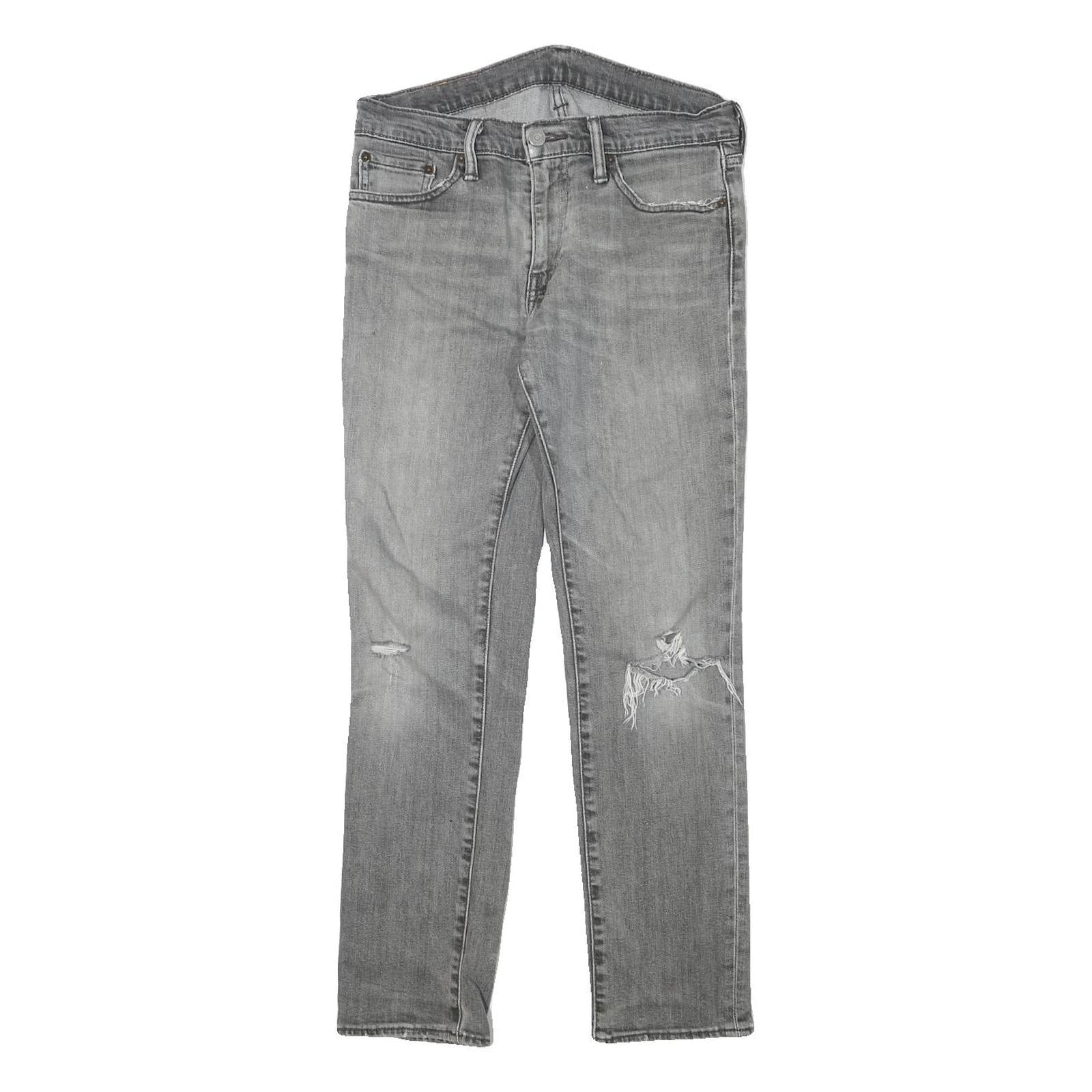 LEVI'S 511 Mens Jeans Grey Slim Skinny Denim Medium W30 L28 Distressed Refurbished - N/A refurbished available on Cerqular