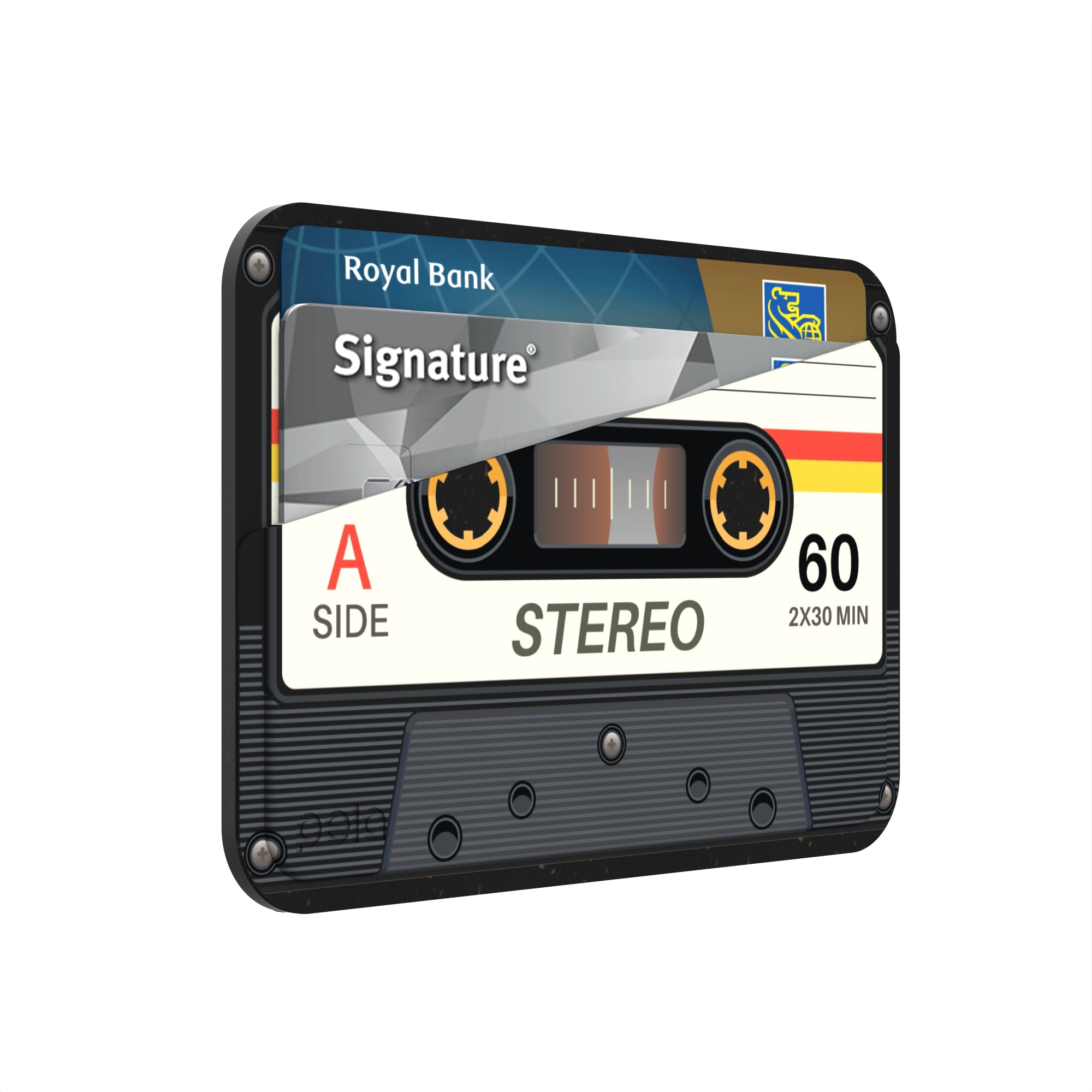 Black Cassette Mini Wallet Refurbished - Pela Case refurbished available on Cerqular