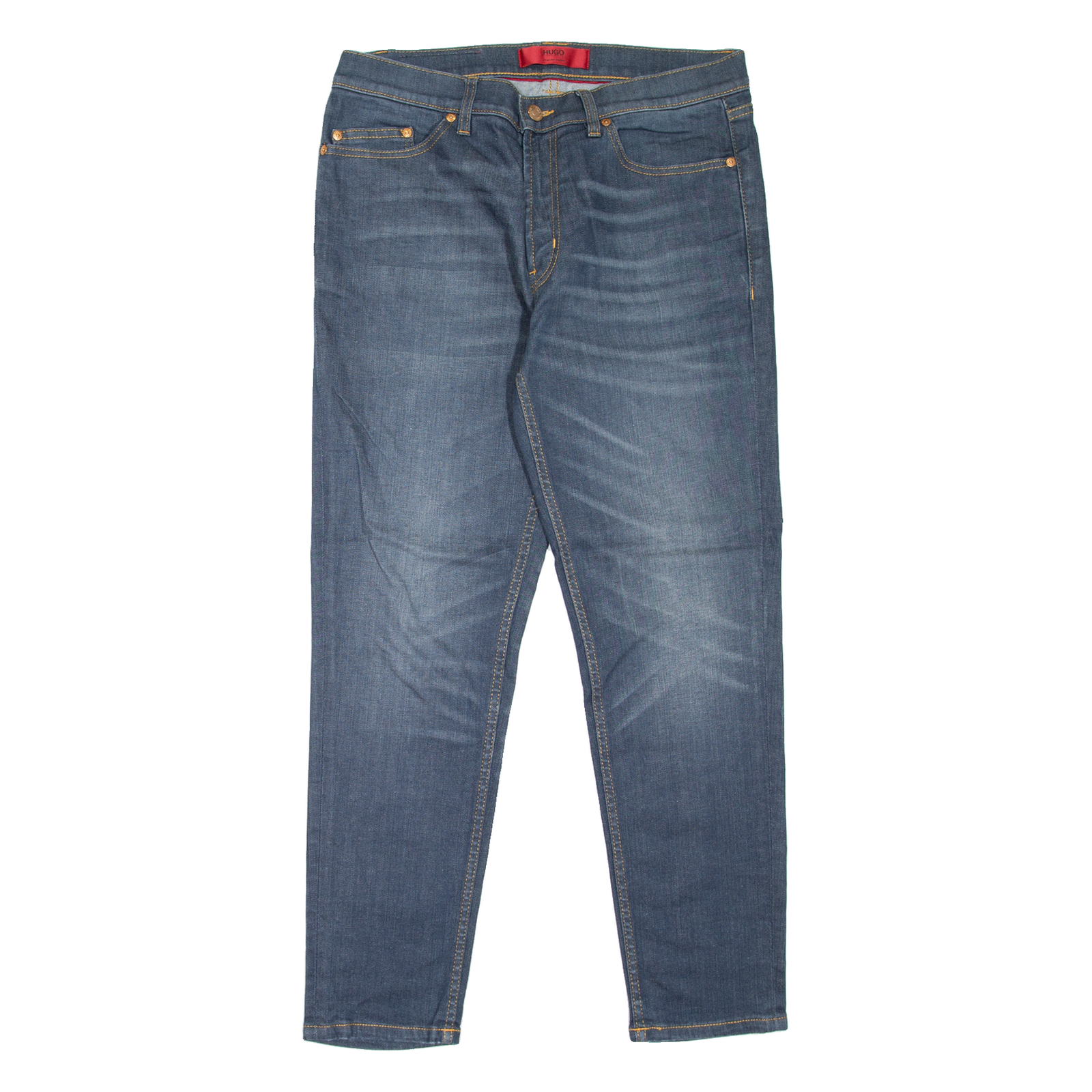 HUGO Mens Jeans Blue Slim Tapered Stone Wash W31 L27 Refurbished - N/A refurbished available on Cerqular