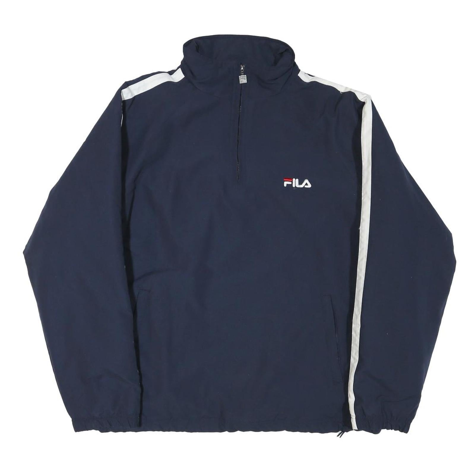 FILA Mens Navy Blue Track Jacket S Polyester Blend Zip Retro Sportswear Refurbished - N/A refurbished available on Cerqular