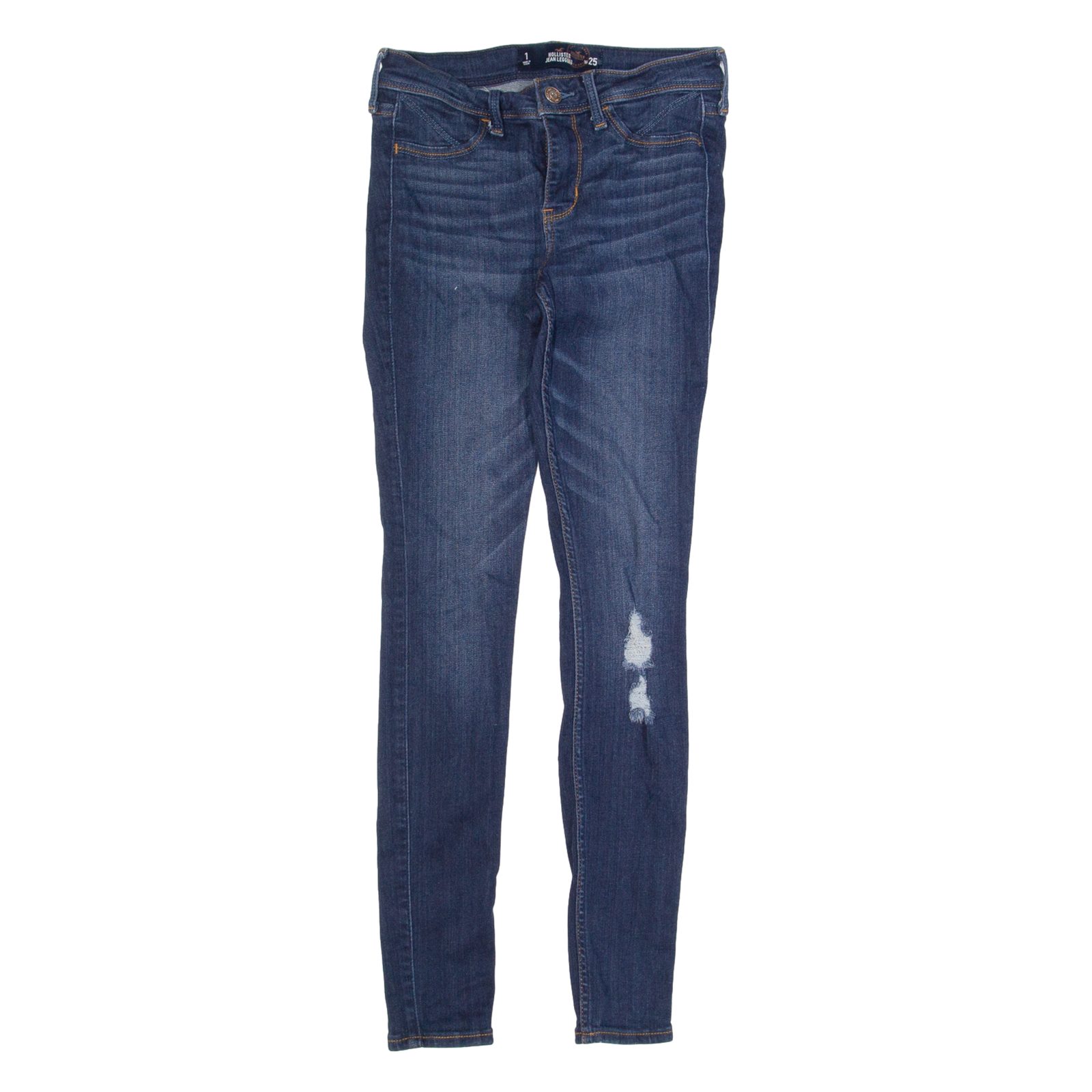 HOLLISTER Distressed Womens Jeans Blue Slim Skinny Stone Wash W25 L28 Refurbished - N/A refurbished available on Cerqular