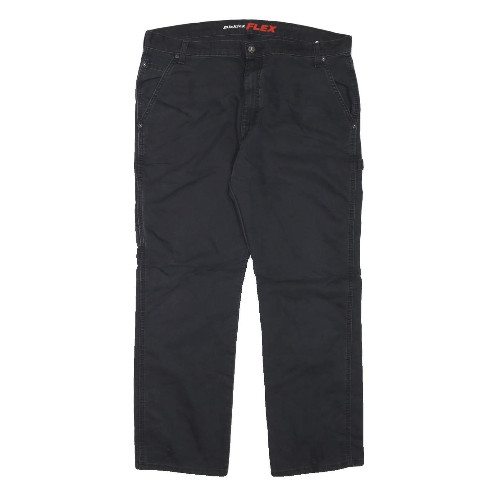 DICKIES Mens Cotton Blend Black Regular Straight Trousers W38 L29 Workwear Refurbished - N/A refurbished available on Cerqular