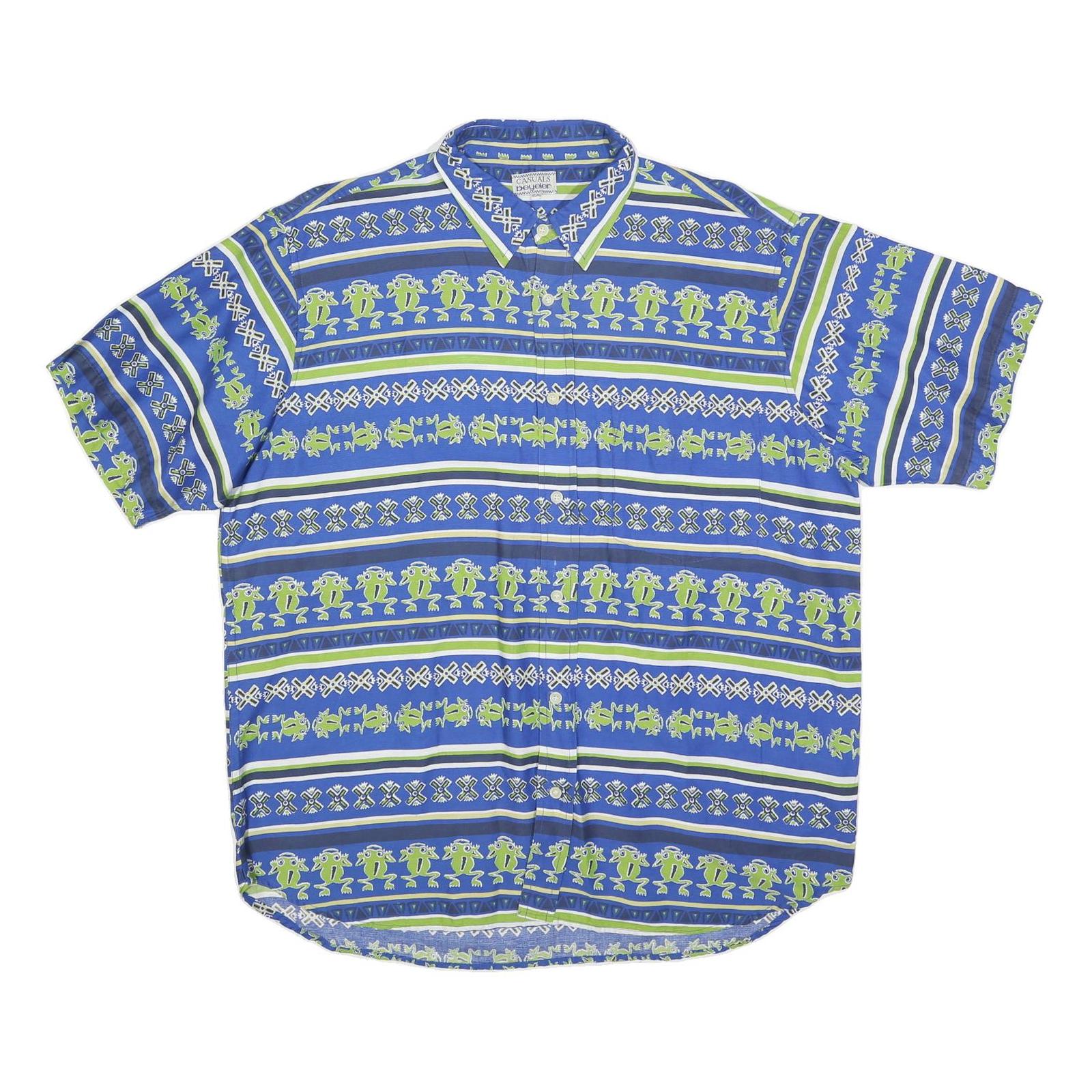 Buy BEYELER Mens Blue & Green Patterned Cotton Blend Shirt XL Casual Summer Short Refurbished - $19.49 BEYELER Mens Blue & Green Patterned Cotton Blend Shirt XL Casual Summer Short Refurbished - N/A refurbished available on Cerqular