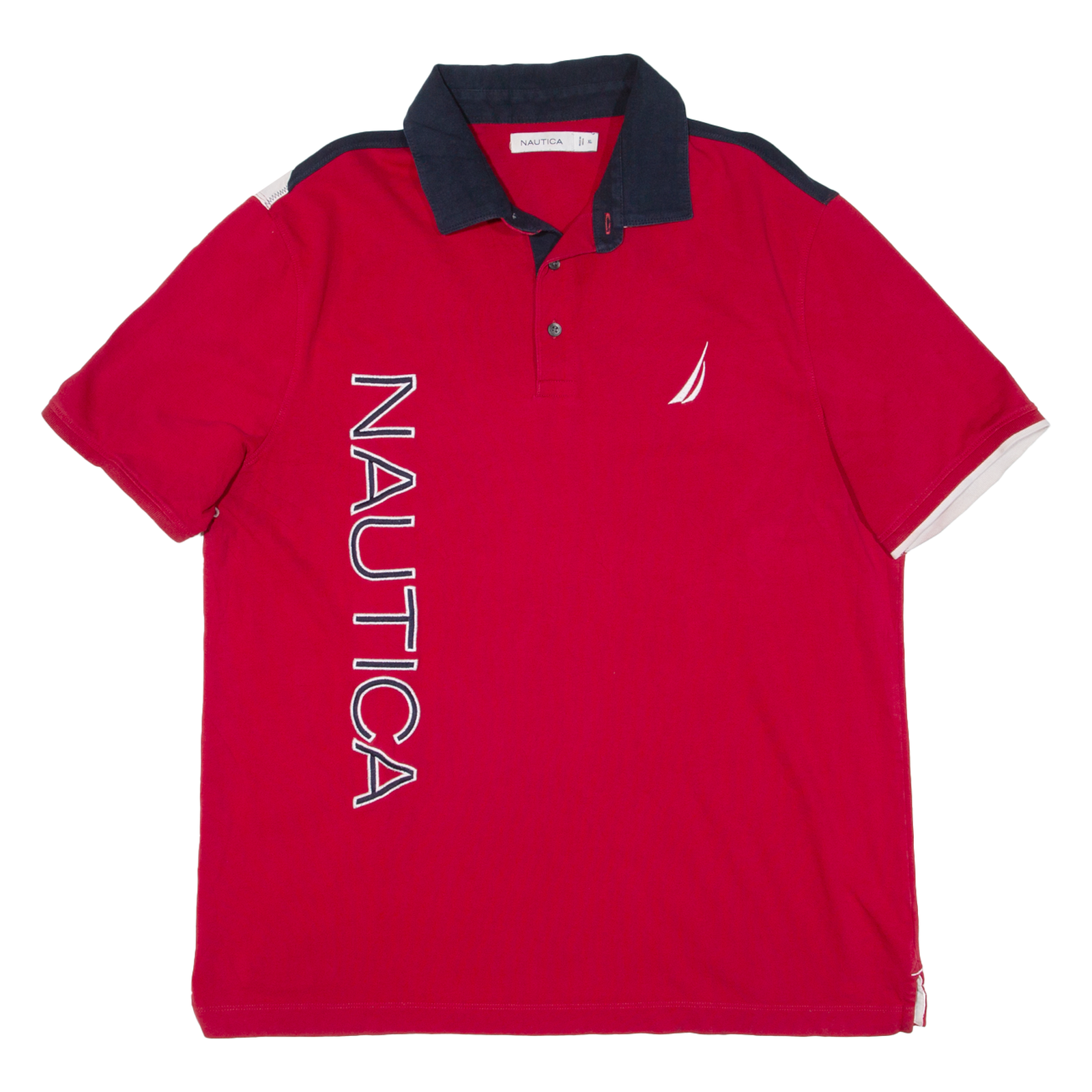 NAUTICA Mens Polo Shirt Red XL Refurbished - N/A refurbished available on Cerqular