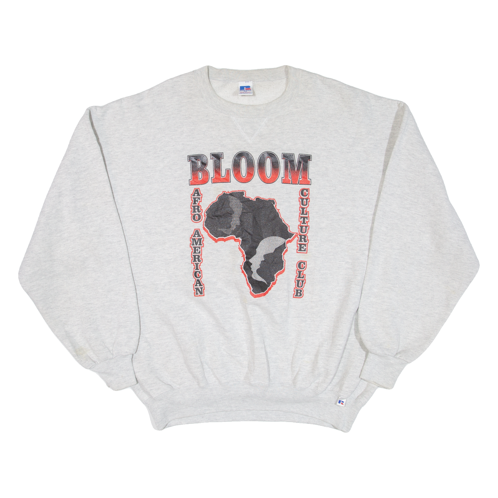 RUSSELL ATHLETIC Afro American Culture Club Mens Sweatshirt Grey USA 2XL Refurbished - N/A refurbished available on Cerqular