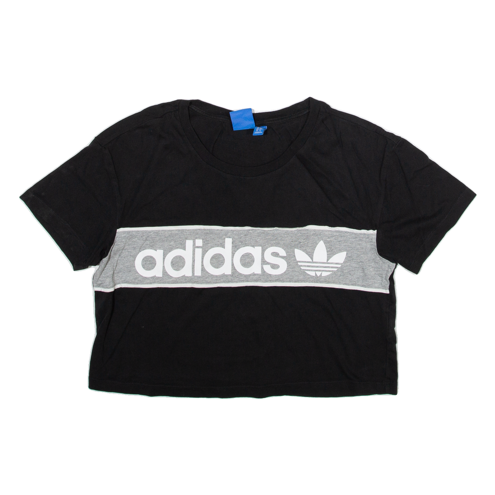 ADIDAS Cropped Womens T-Shirt Black UK 10 Refurbished - N/A refurbished available on Cerqular