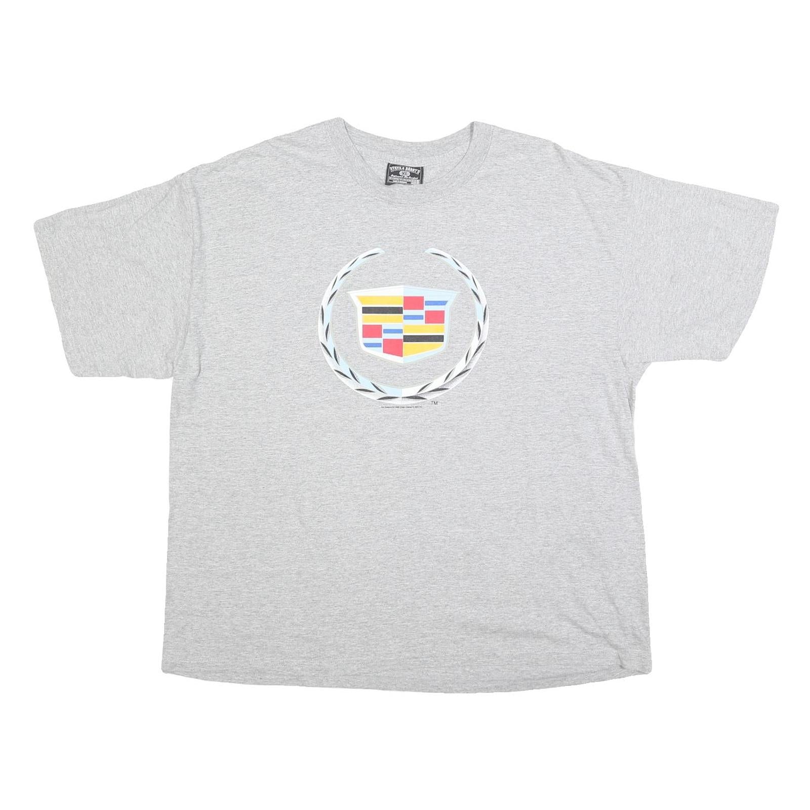 STEVE & BARRYS Mens Grey Cadillac Graphic T-Shirt XL Crew Neck Short Sleeve Refurbished - N/A refurbished available on Cerqular