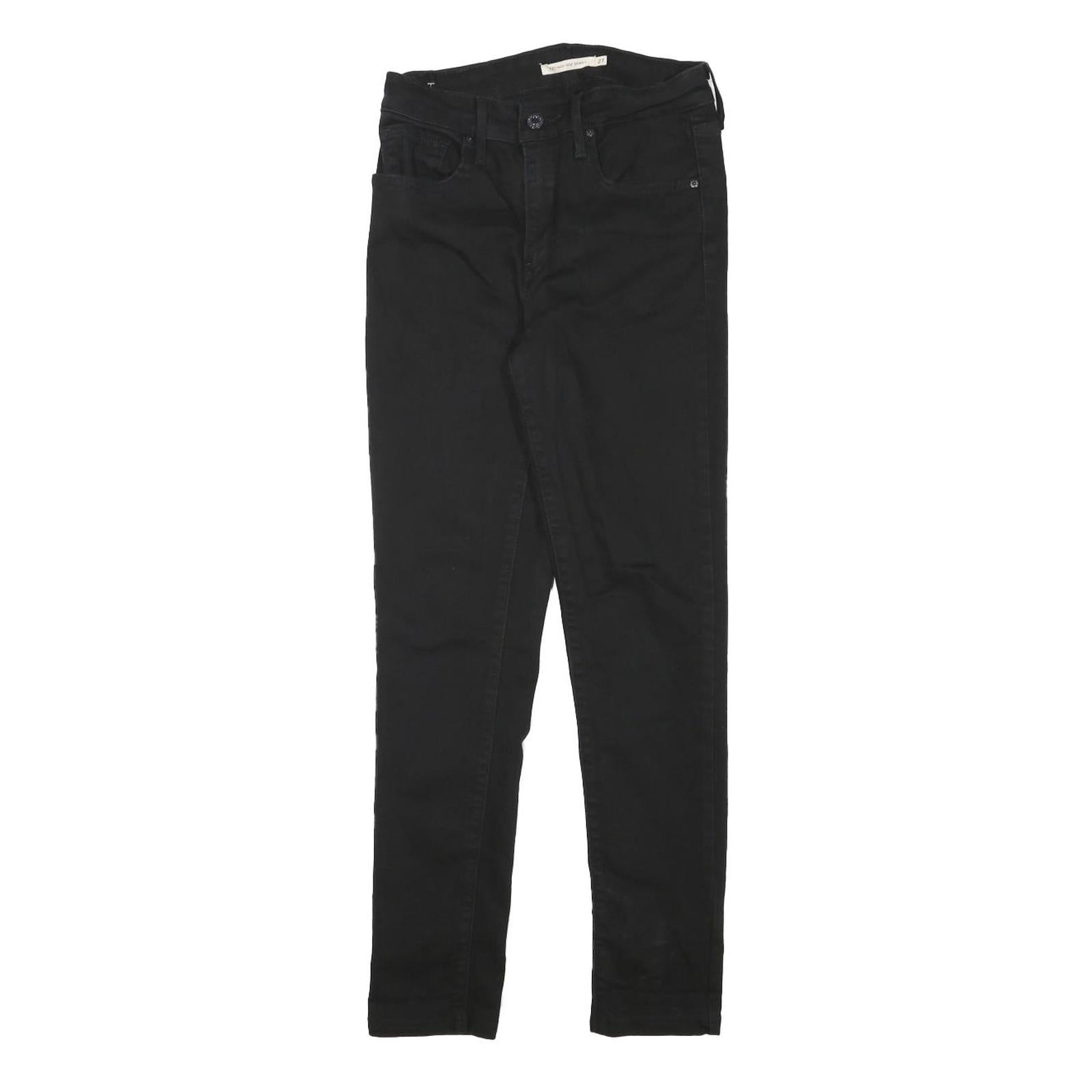 LEVI'S 721 Womens Black Slim Skinny Denim Medium W24 L26 Jeans Stretch Cotton Refurbished - N/A refurbished available on Cerqular