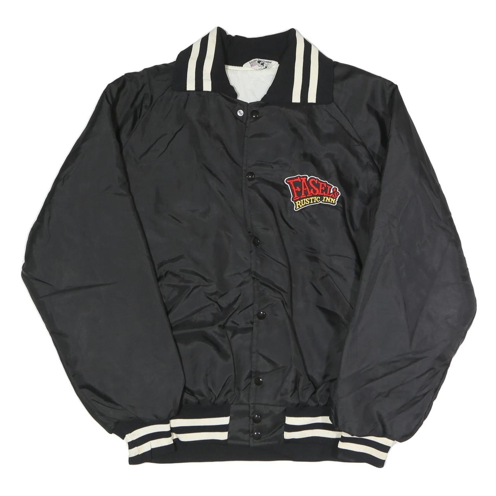 Buy LEADER SPORTSWEAR Mens Black & Cream Fasel's Rustic Inn Jacket XL Nylon Plain Refurbished - $32.49 LEADER SPORTSWEAR Mens Black & Cream Fasel's Rustic Inn Jacket XL Nylon Plain Refurbished - N/A refurbished available on Cerqular