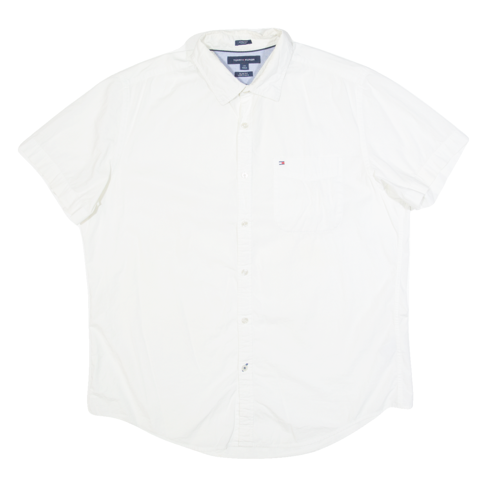 TOMMY HILFIGER Slim Fit Mens Plain Shirt White L Refurbished - N/A refurbished available on Cerqular