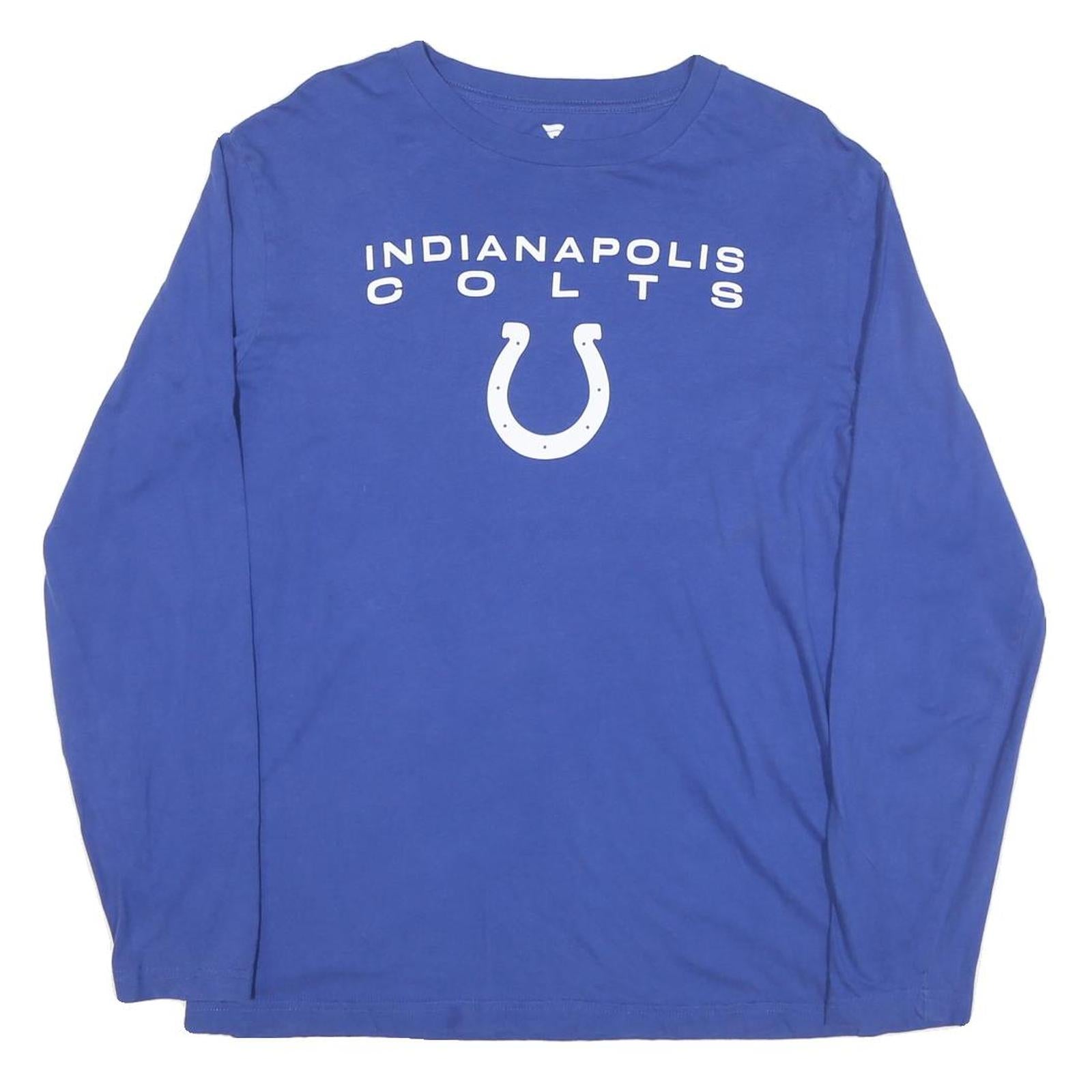Buy FANATICS Mens Blue Indianapolis Colts Graphic T-Shirt L Long Sleeve Crew Neck Refurbished - $19.49 FANATICS Mens Blue Indianapolis Colts Graphic T-Shirt L Long Sleeve Crew Neck Refurbished - N/A refurbished available on Cerqular