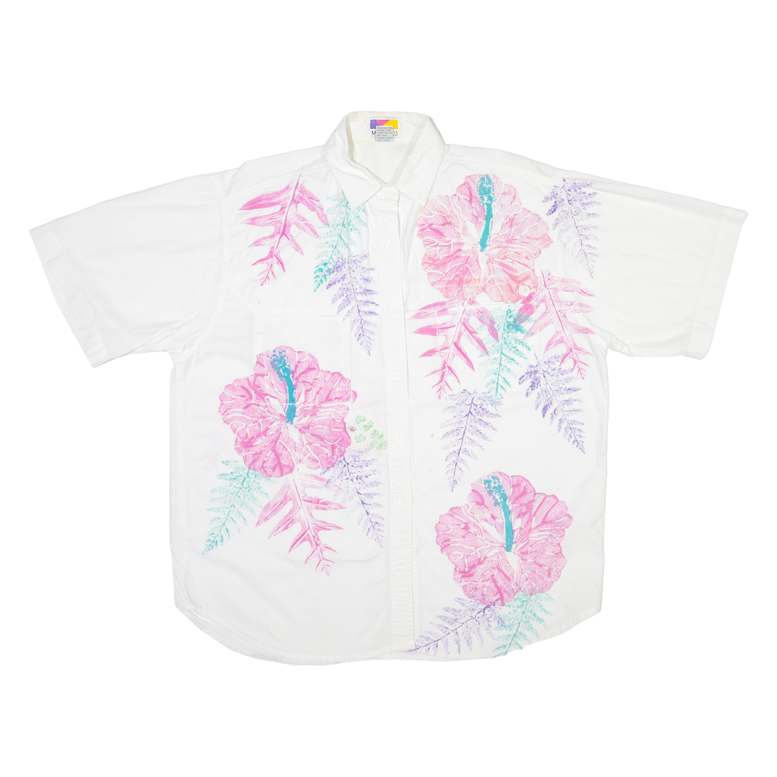 MONTELLO Womens Shirt White Floral XL Refurbished - N/A refurbished available on Cerqular