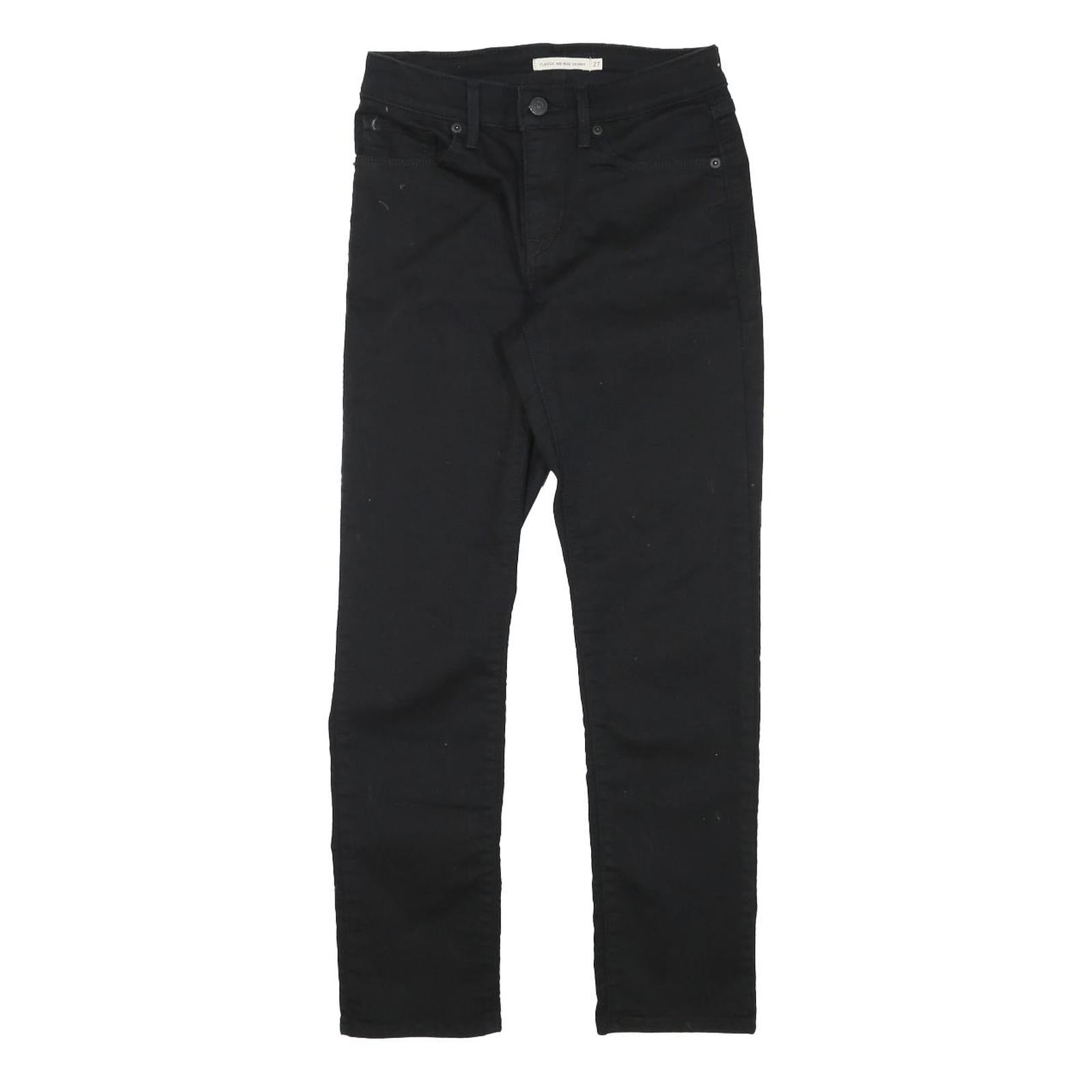 LEVI'S Womens Slim Slim Black Denim Jeans W26 L26 Stylish Zip Closure Refurbished - N/A refurbished available on Cerqular