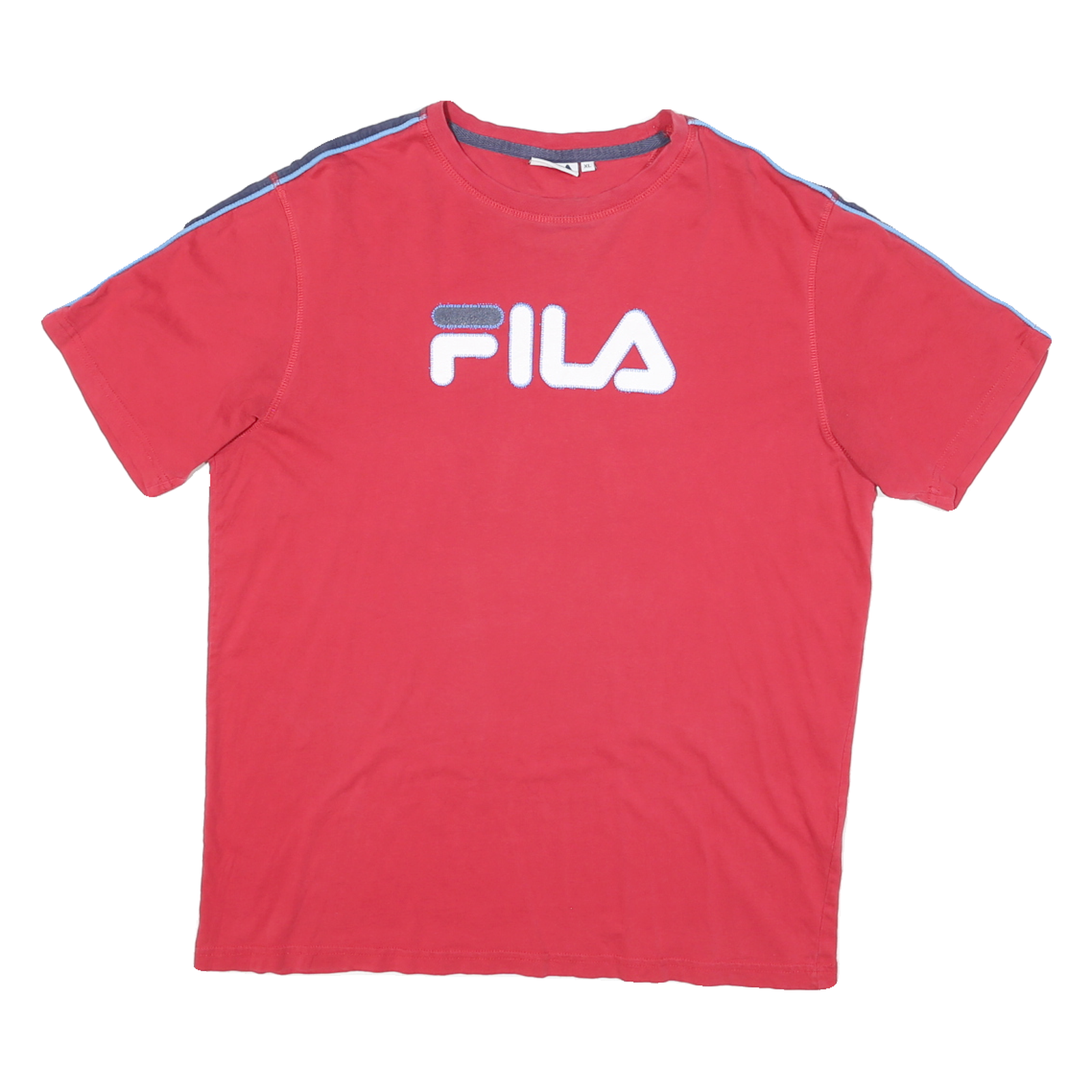 FILA Mens Red & Blue Graphic T-Shirt XL Short Sleeve Crew Neck Sportswear Refurbished - N/A refurbished available on Cerqular