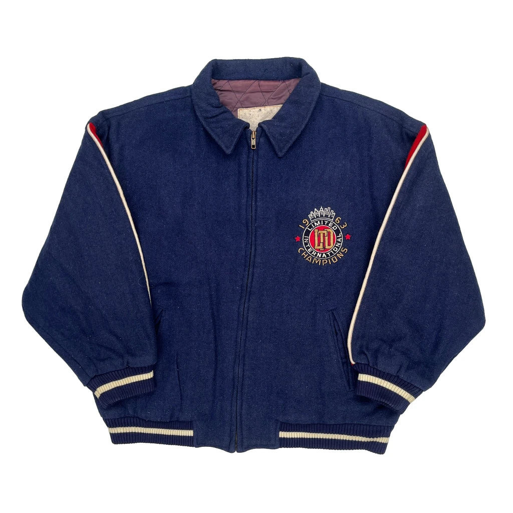 World Class Athletic Club Member USA Limited Graphic Varsity Jacket - Small Red Wool Blend Refurbished - Thrifted (note: this is a term often used to describe second- refurbished available on Cerqular