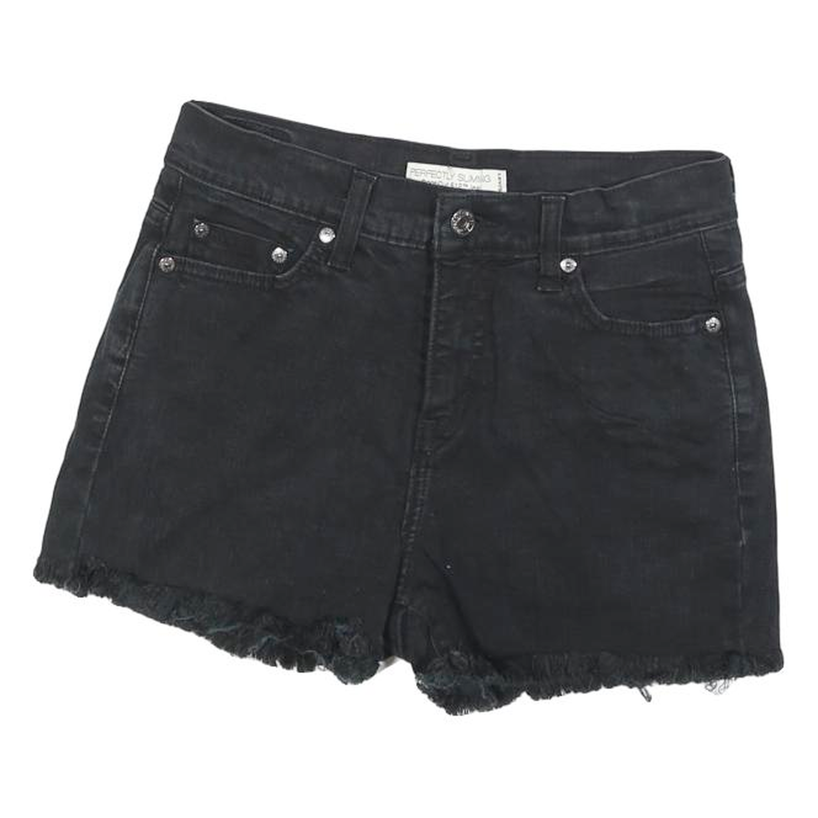 LEVI'S Womens Black Denim Cut-Off Shorts XS W26 Raw Hem Casual Summer Refurbished - N/A refurbished available on Cerqular