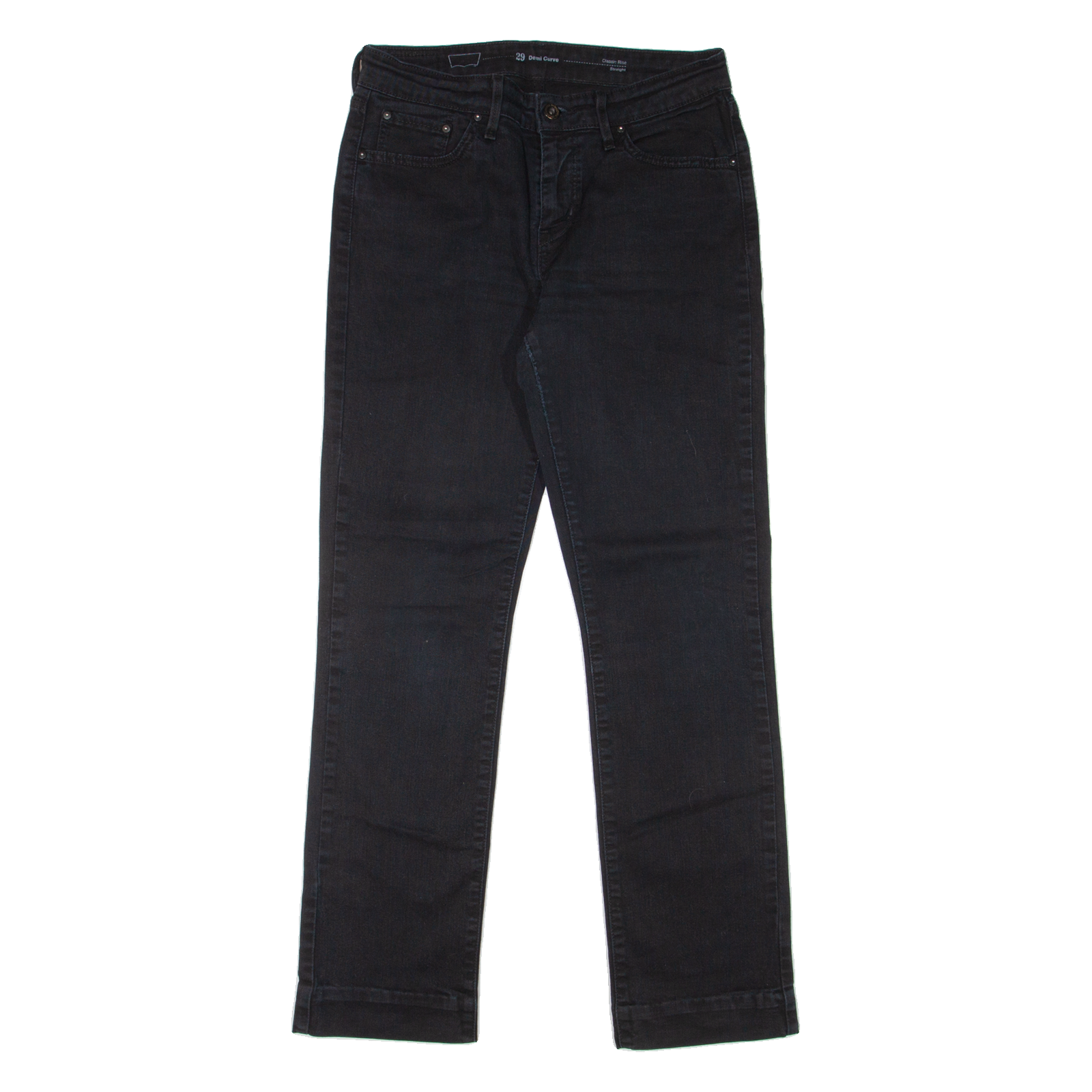 LEVI'S Classic Rise Womens Jeans Black Regular Straight W29 L29 Refurbished - N/A refurbished available on Cerqular
