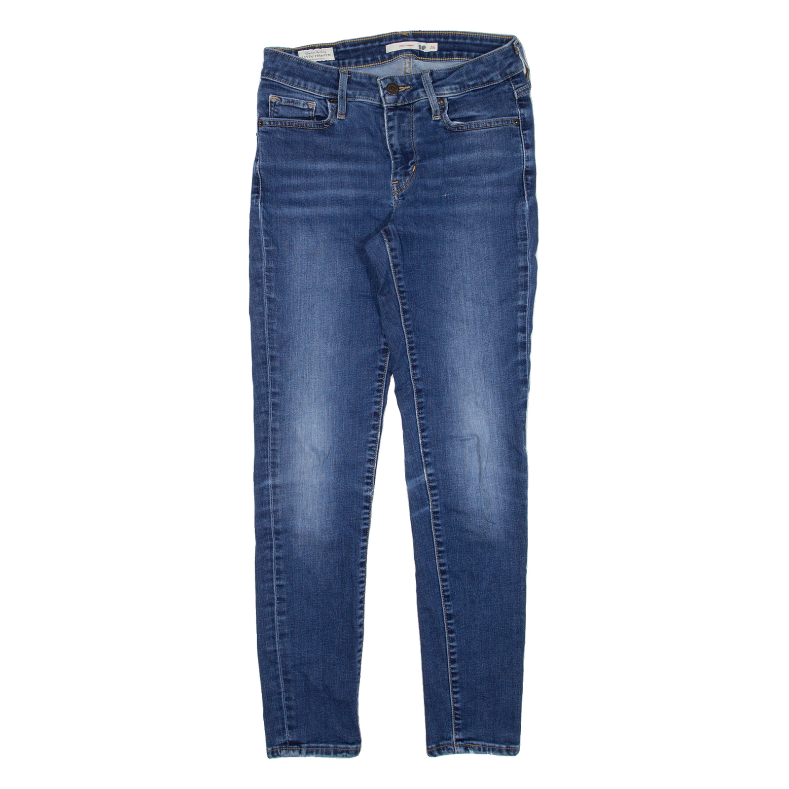 LEVI'S 711 Womens Jeans Blue Slim Skinny W26 L28 Refurbished - N/A refurbished available on Cerqular