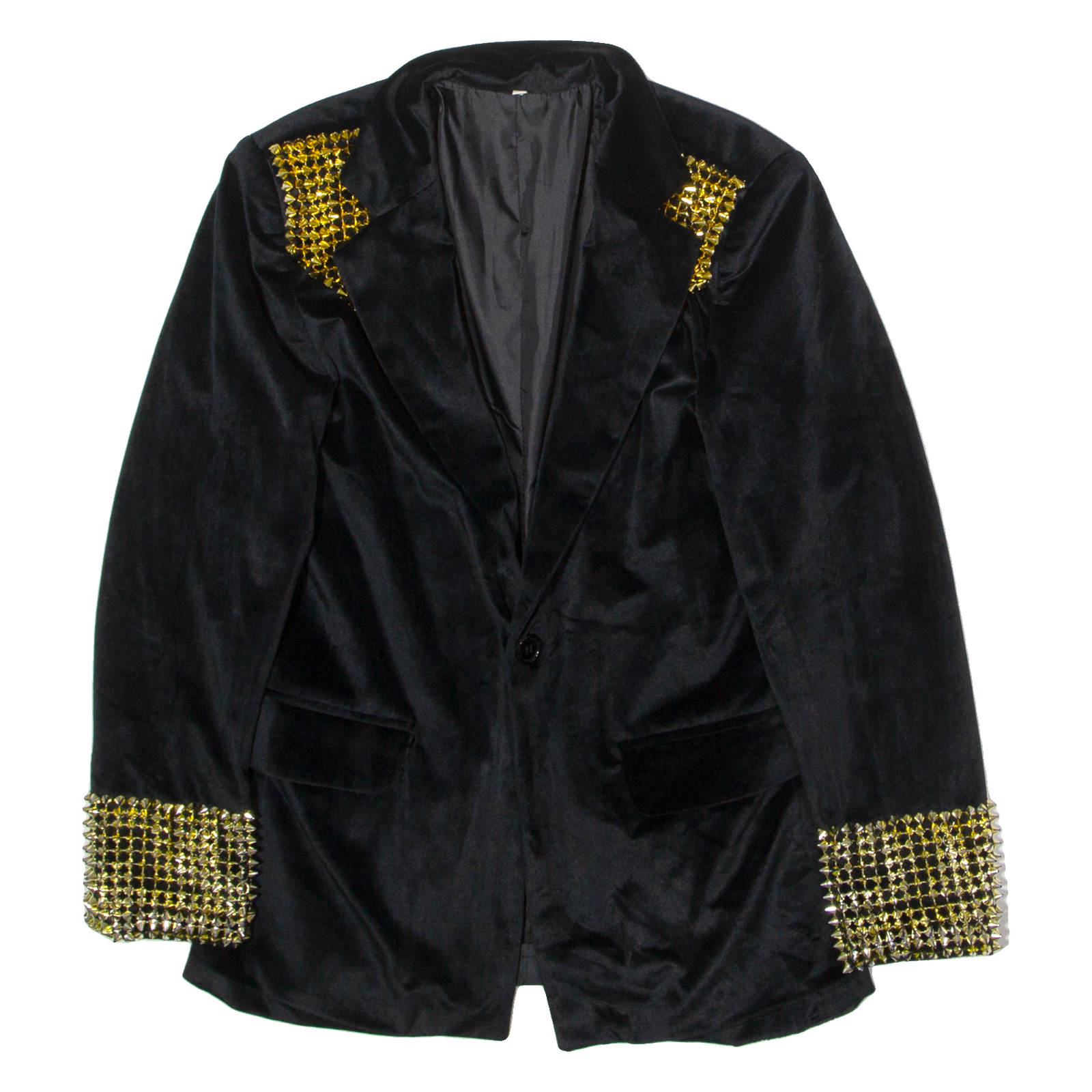 Studded Womens Blazer Jacket Black Velvet S Refurbished - N/A refurbished available on Cerqular
