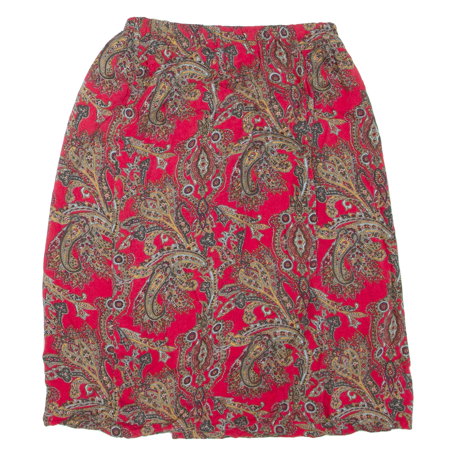 Womens Pencil Skirt Red Short Paisley S Refurbished - N/A refurbished available on Cerqular