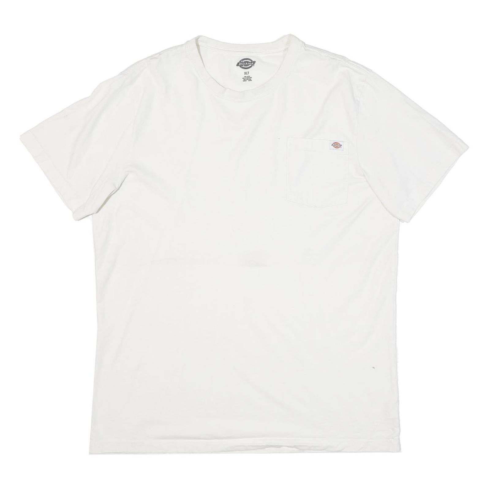DICKIES Mens White Pocket T-Shirt XL Short Sleeve Crew Neck Casual Cotton Blend Refurbished - N/A refurbished available on Cerqular
