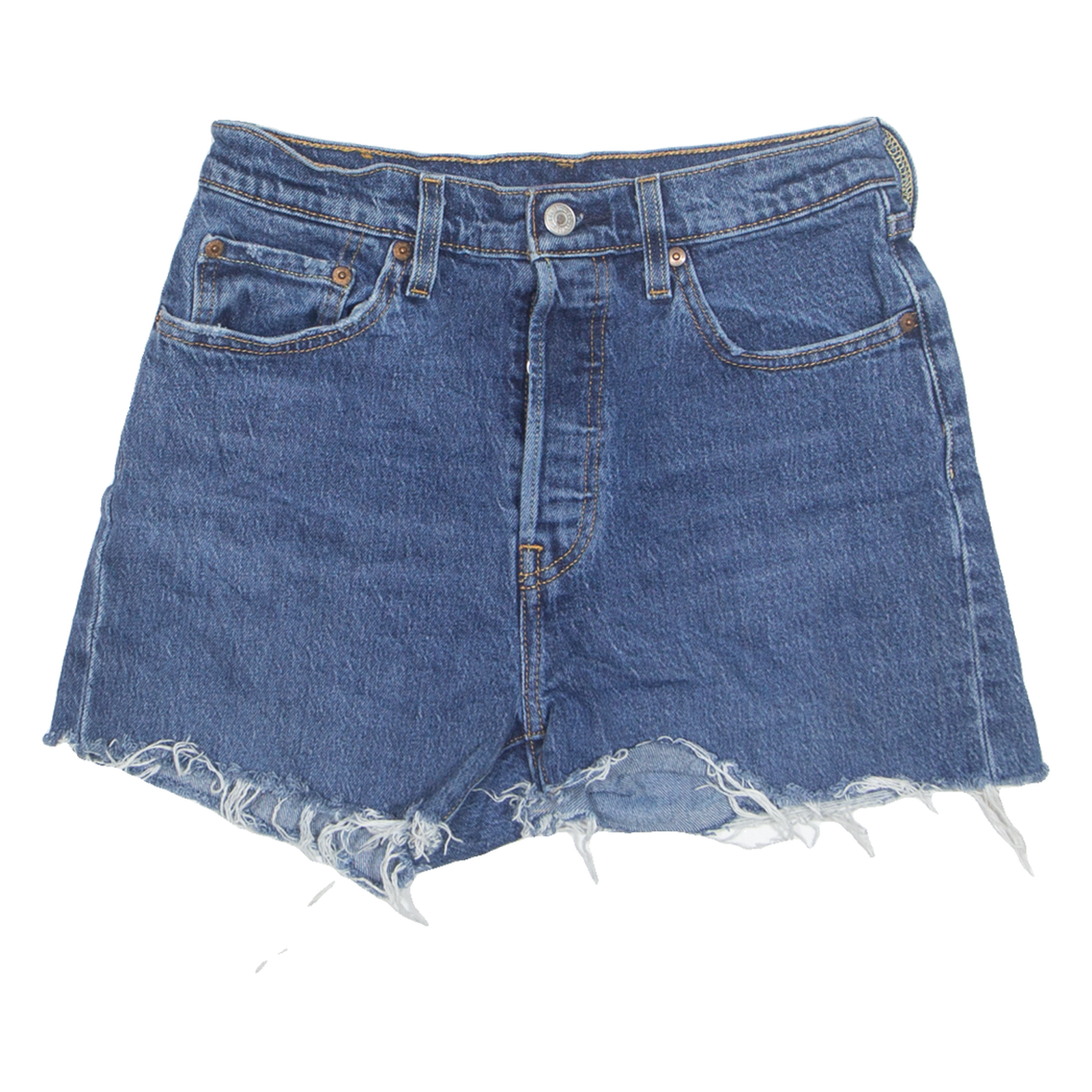 LEVI'S Cut Off 501 Womens Denim Shorts Blue S W26 Refurbished - N/A refurbished available on Cerqular