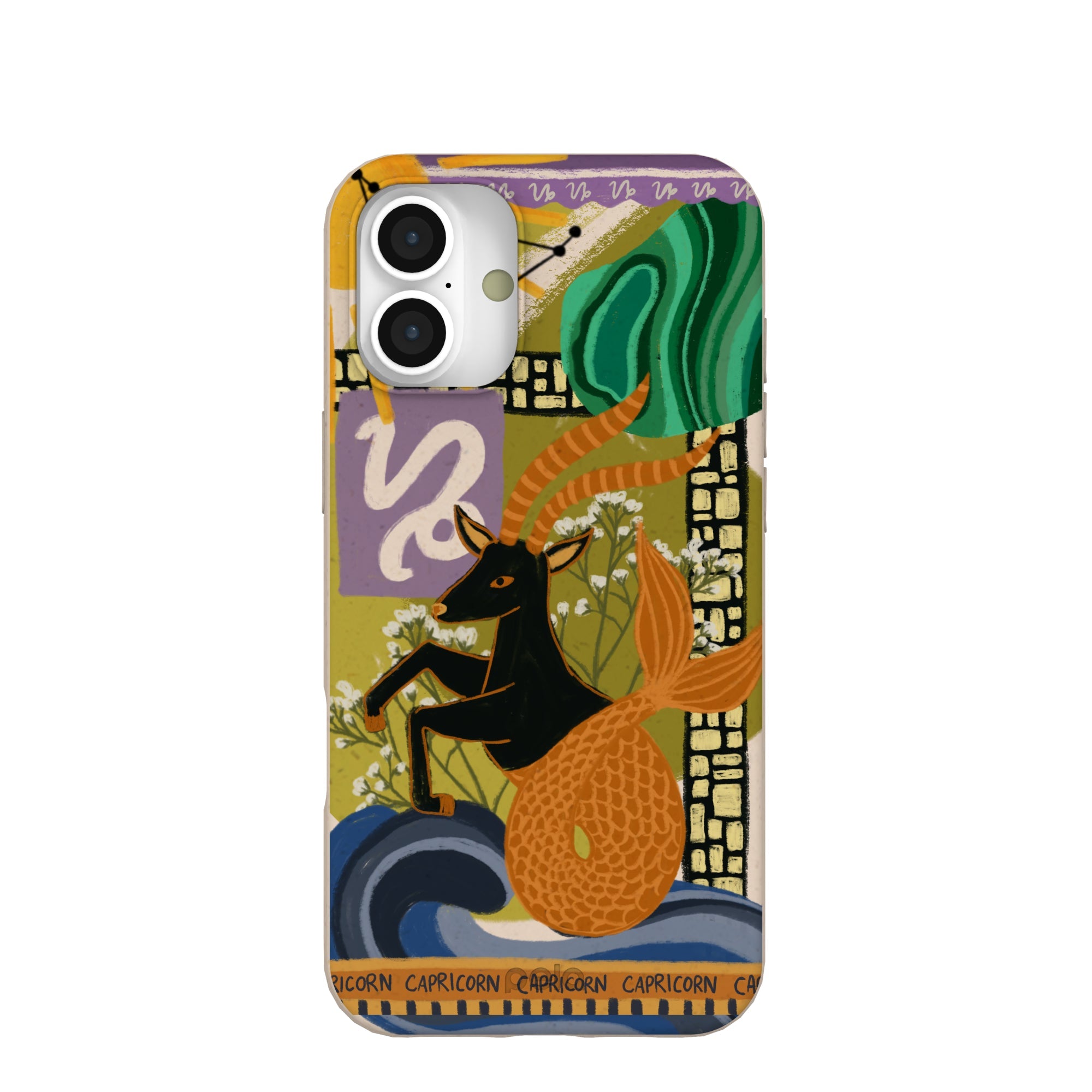 Seashell Capricorn Sea Goat iPhone 16 Plus Case Refurbished - Pela Case refurbished available on Cerqular
