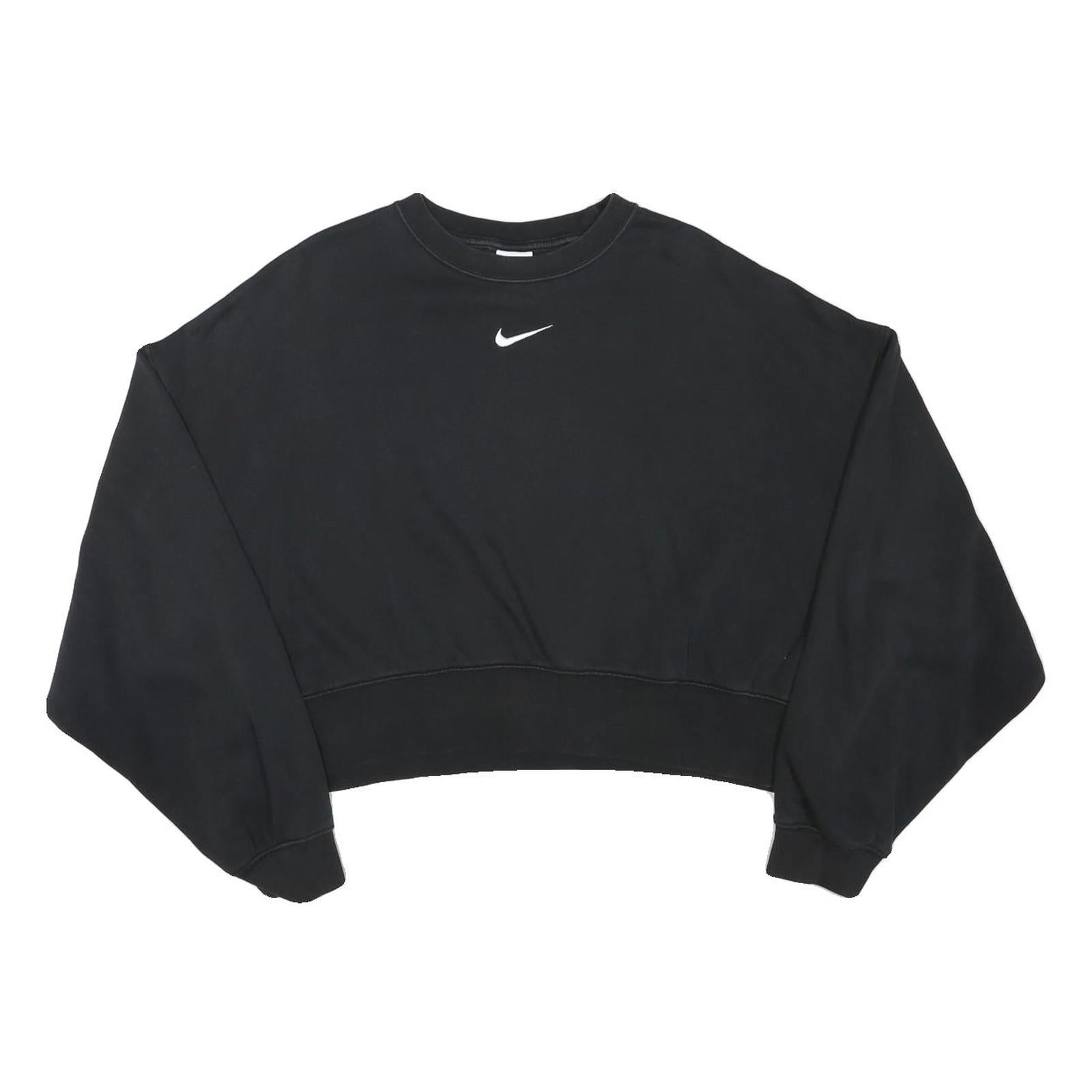 Buy NIKE Womens Black Crew Neck XS Cotton Blend Sweatshirt Pullover Crop Top Refurbished - $41.59 NIKE Womens Black Crew Neck XS Cotton Blend Sweatshirt Pullover Crop Top Refurbished - N/A refurbished available on Cerqular