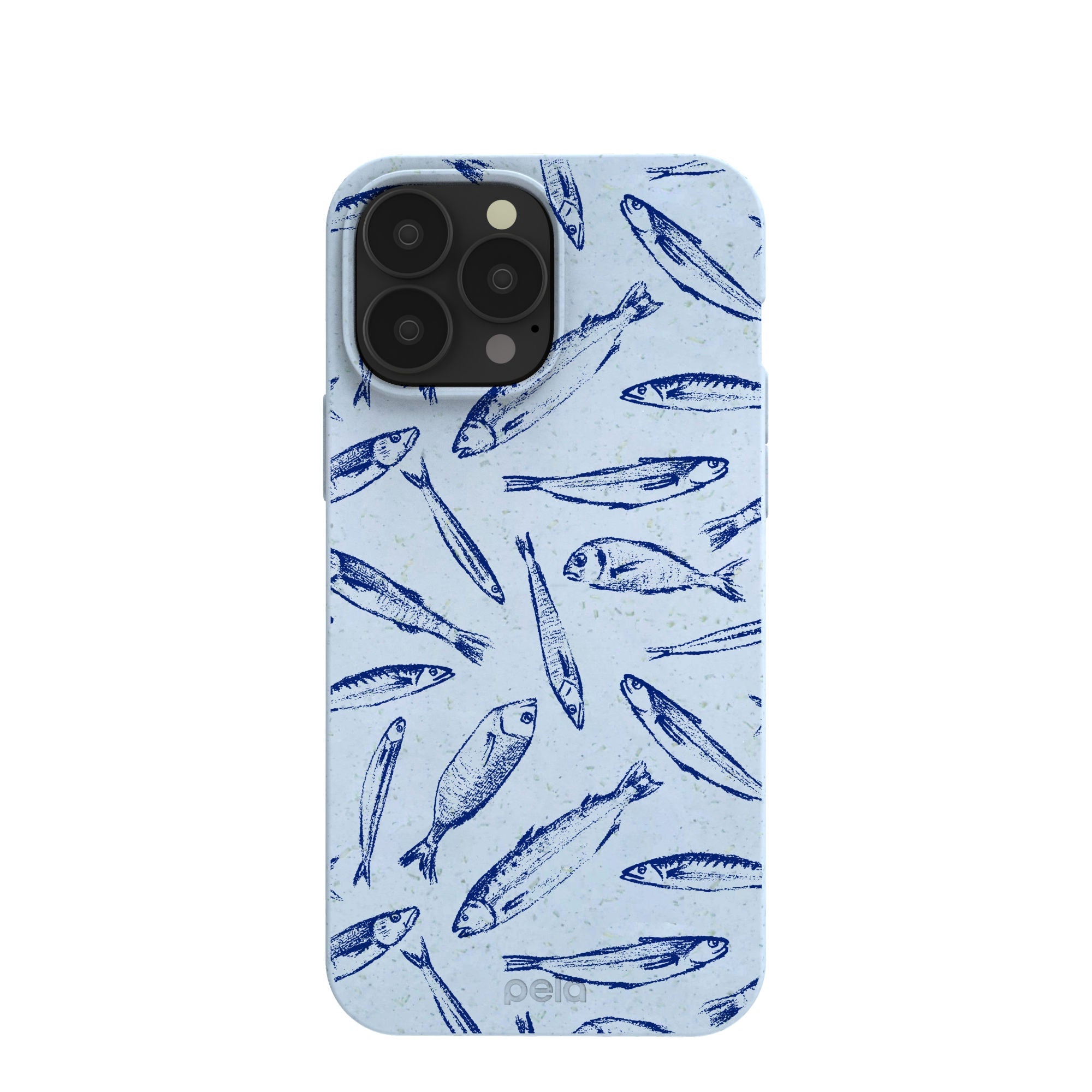 Powder Blue Fishery iPhone 13 Pro Max Case Refurbished - Pela Case refurbished available on Cerqular