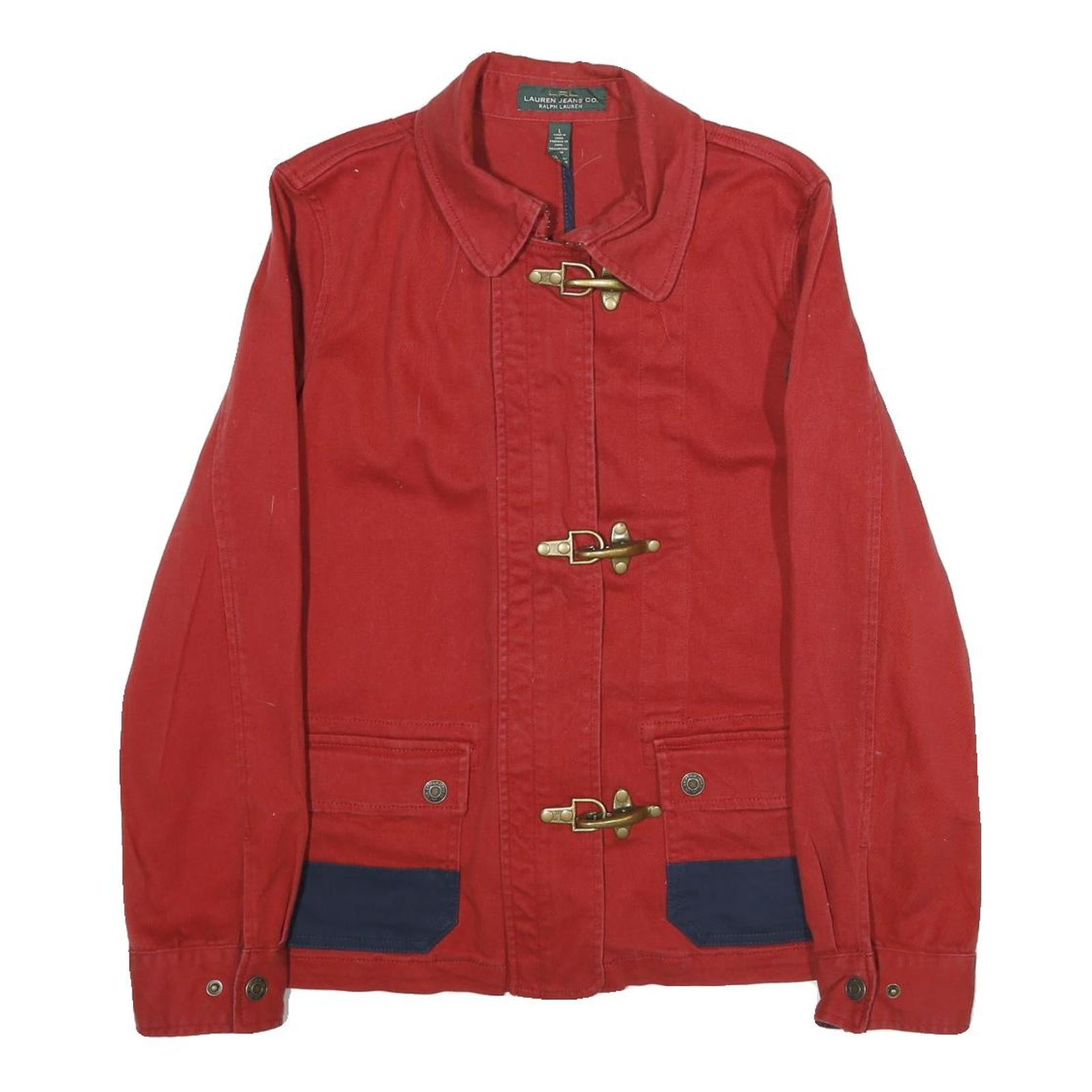Buy LAUREN RALPH LAUREN Womens Red & Navy Cotton Jacket L Woven Zip Closure Refurbished - $49.39 LAUREN RALPH LAUREN Womens Red & Navy Cotton Jacket L Woven Zip Closure Refurbished - N/A refurbished available on Cerqular