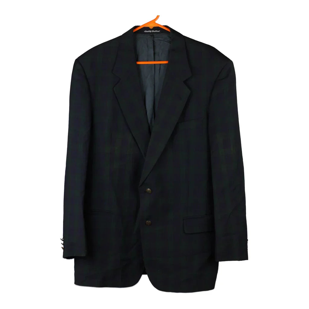 Unbranded Checked Blazer - 2XL Navy Wool Refurbished - Thrifted (note: this is a term often used to describe second- refurbished available on Cerqular