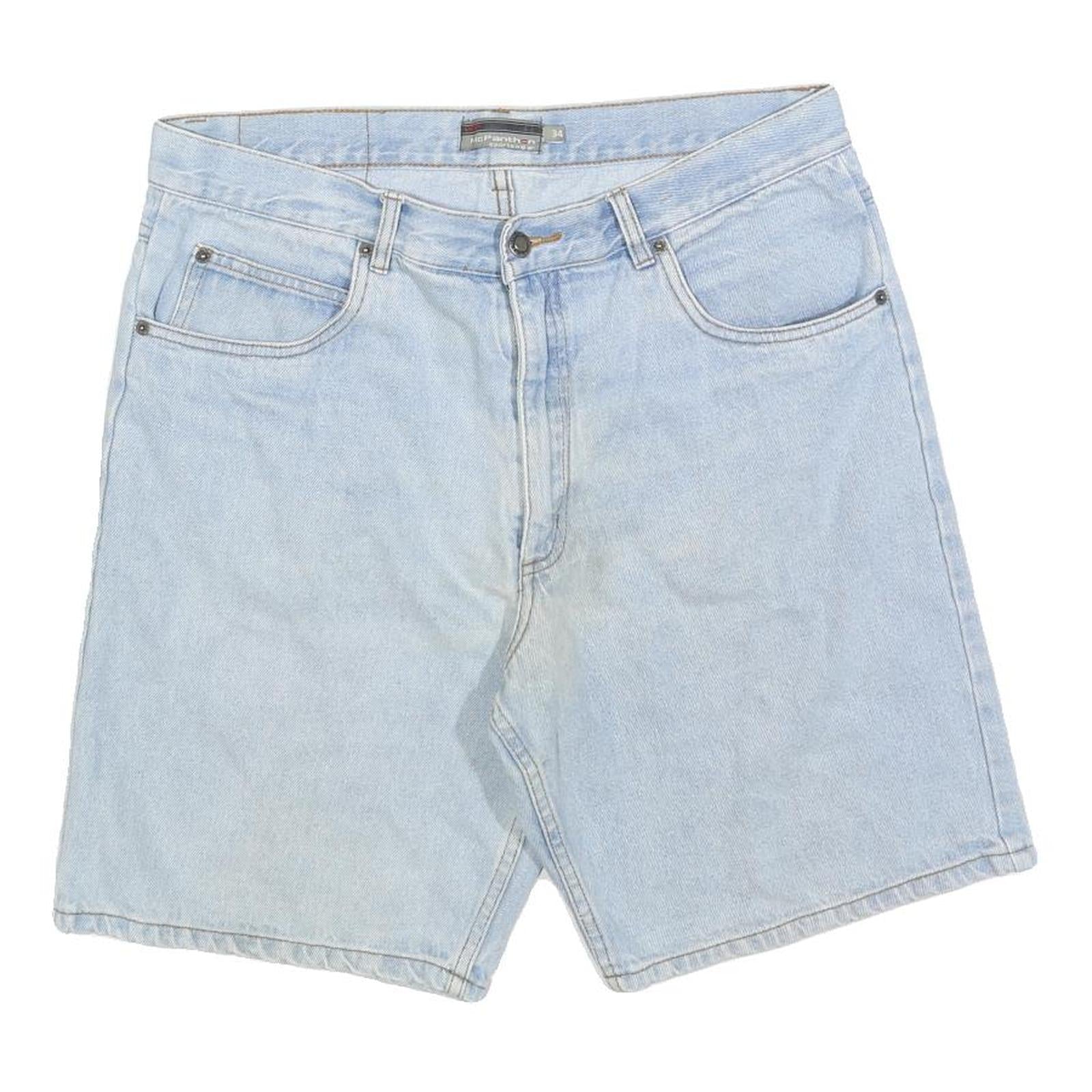 MCPANTHON Mens Shorts Blue Denim L W34 Casual Cotton Summer Refurbished - N/A refurbished available on Cerqular