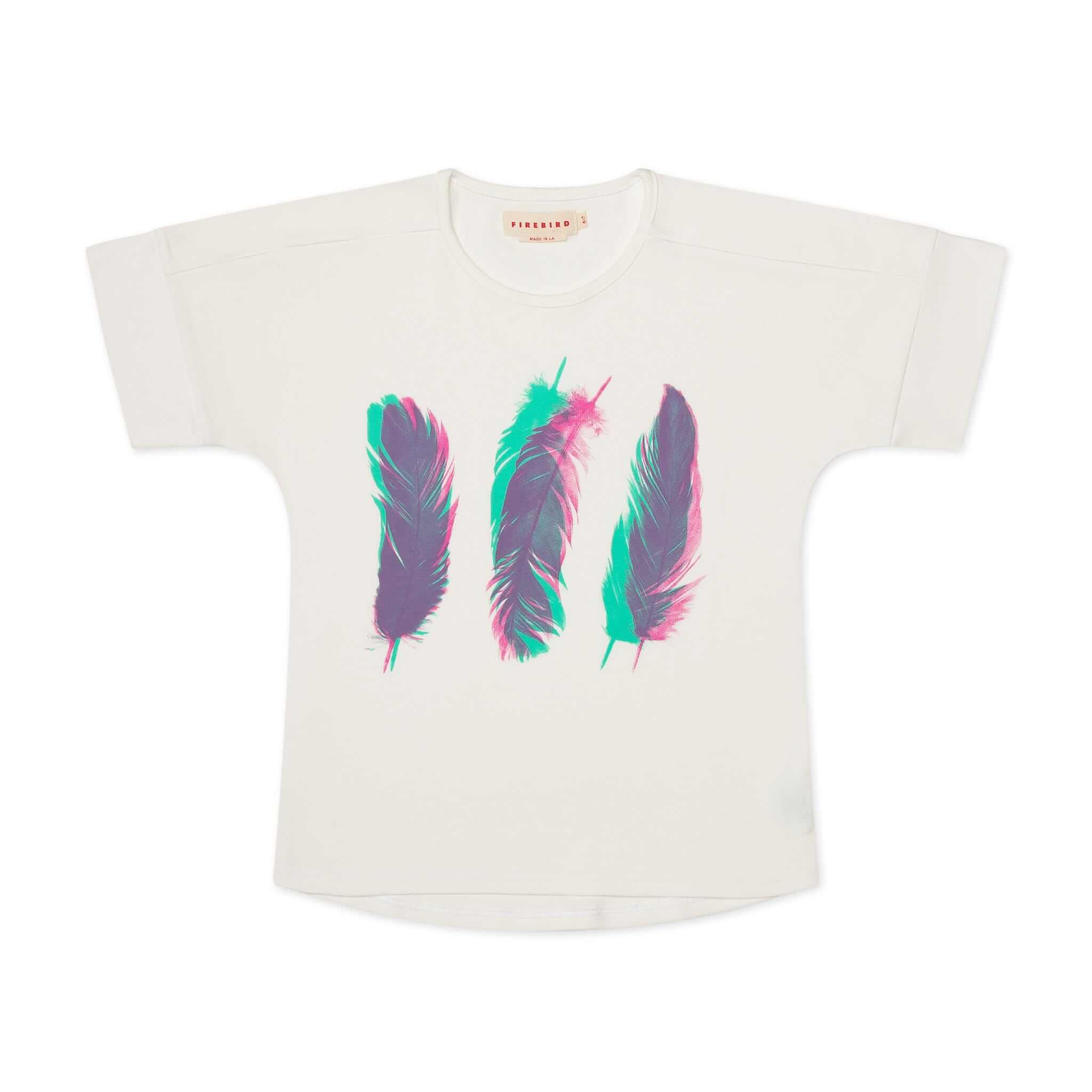 Three Feathers Graphic Tee | Size: 4T Refurbished - Firebird Kids refurbished available on Cerqular