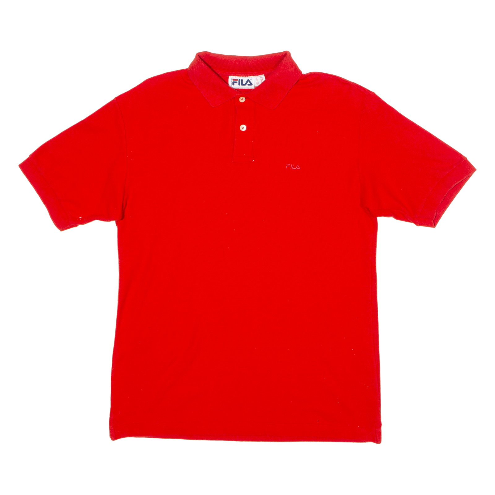 FILA Mens Polo Shirt Red 90s S Refurbished - N/A refurbished available on Cerqular
