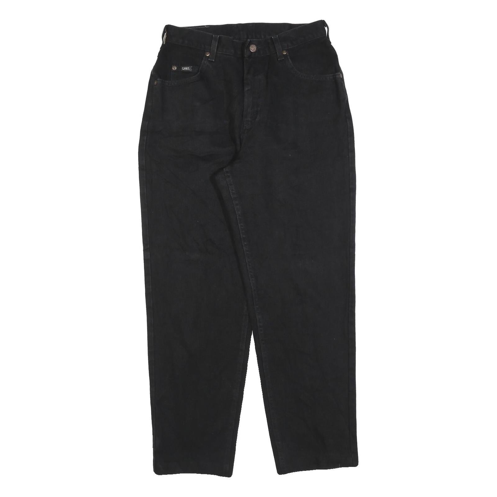 LEE Womens Jeans Black Regular Straight Denim W30 L30 Classic Fit Zip Closure Refurbished - N/A refurbished available on Cerqular