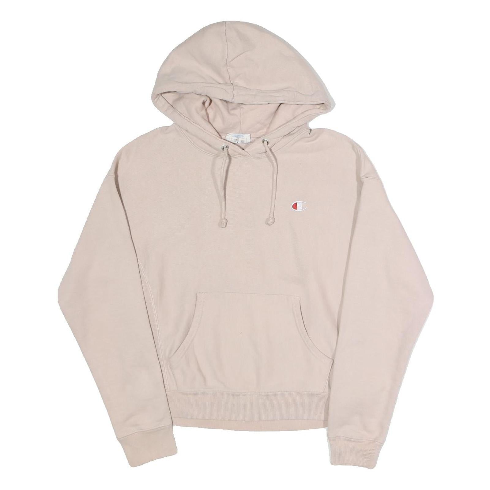 CHAMPION REVERSE WEAVE Womens Beige Pullover Hoodie M Cotton Drawstring Refurbished - N/A refurbished available on Cerqular