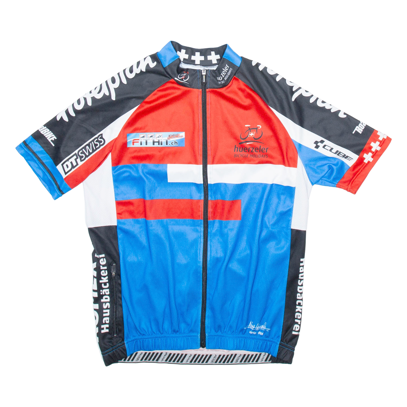 Full Zip Cycling Mens Jersey Blue M Refurbished - N/A refurbished available on Cerqular