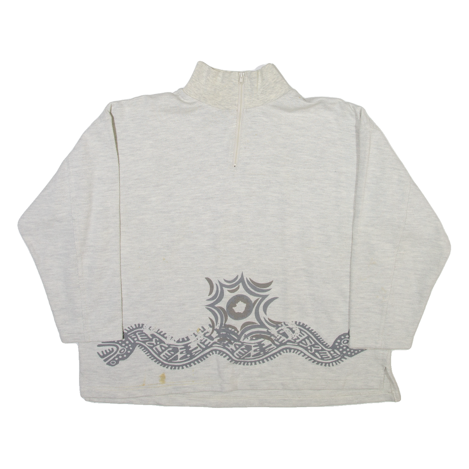TORERO Tribal Womens Sweatshirt Grey 1/4 Zip M Refurbished - N/A refurbished available on Cerqular