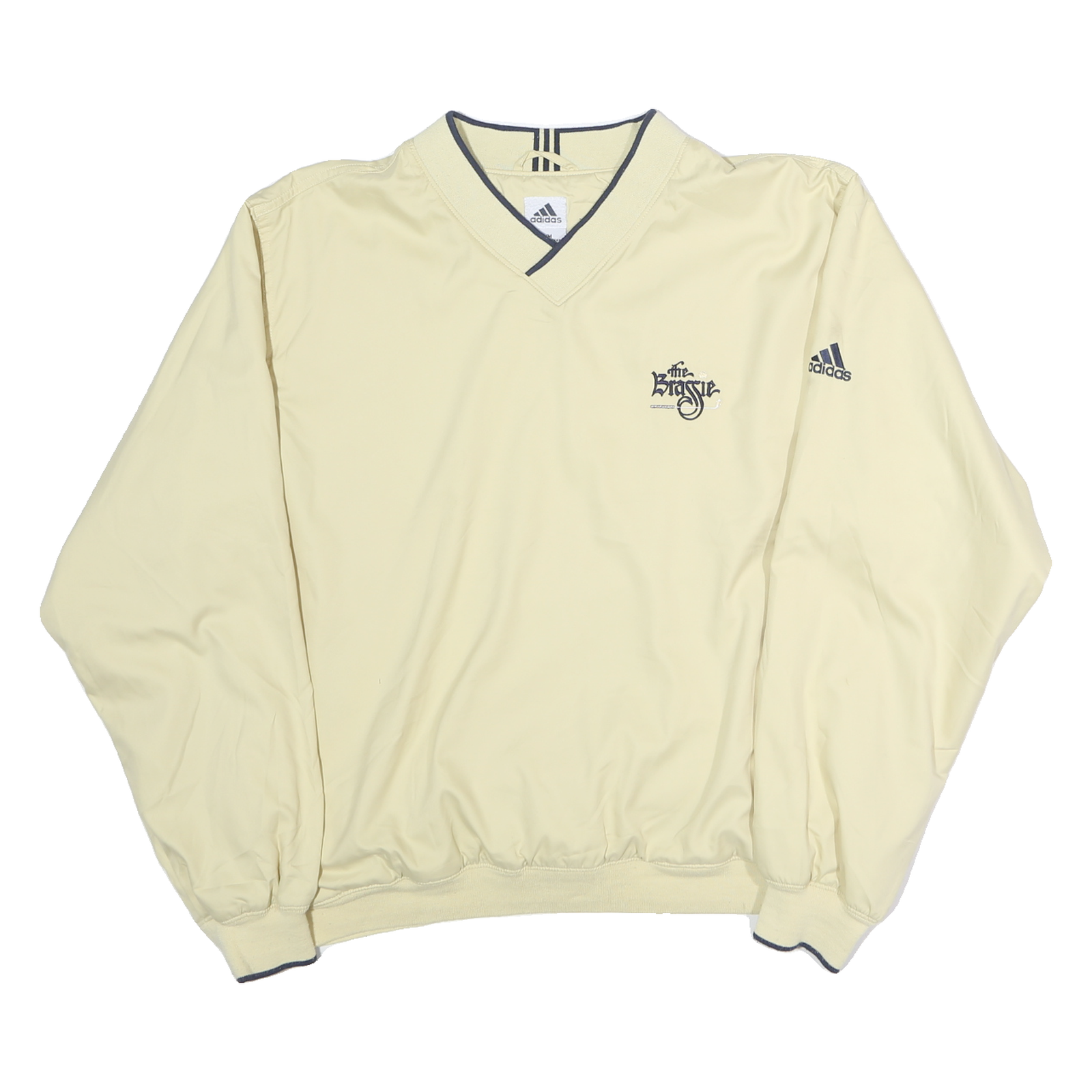 ADIDAS Mens Beige V-Neck Sweatshirt M Polyester Lightweight Pullover Refurbished - N/A refurbished available on Cerqular