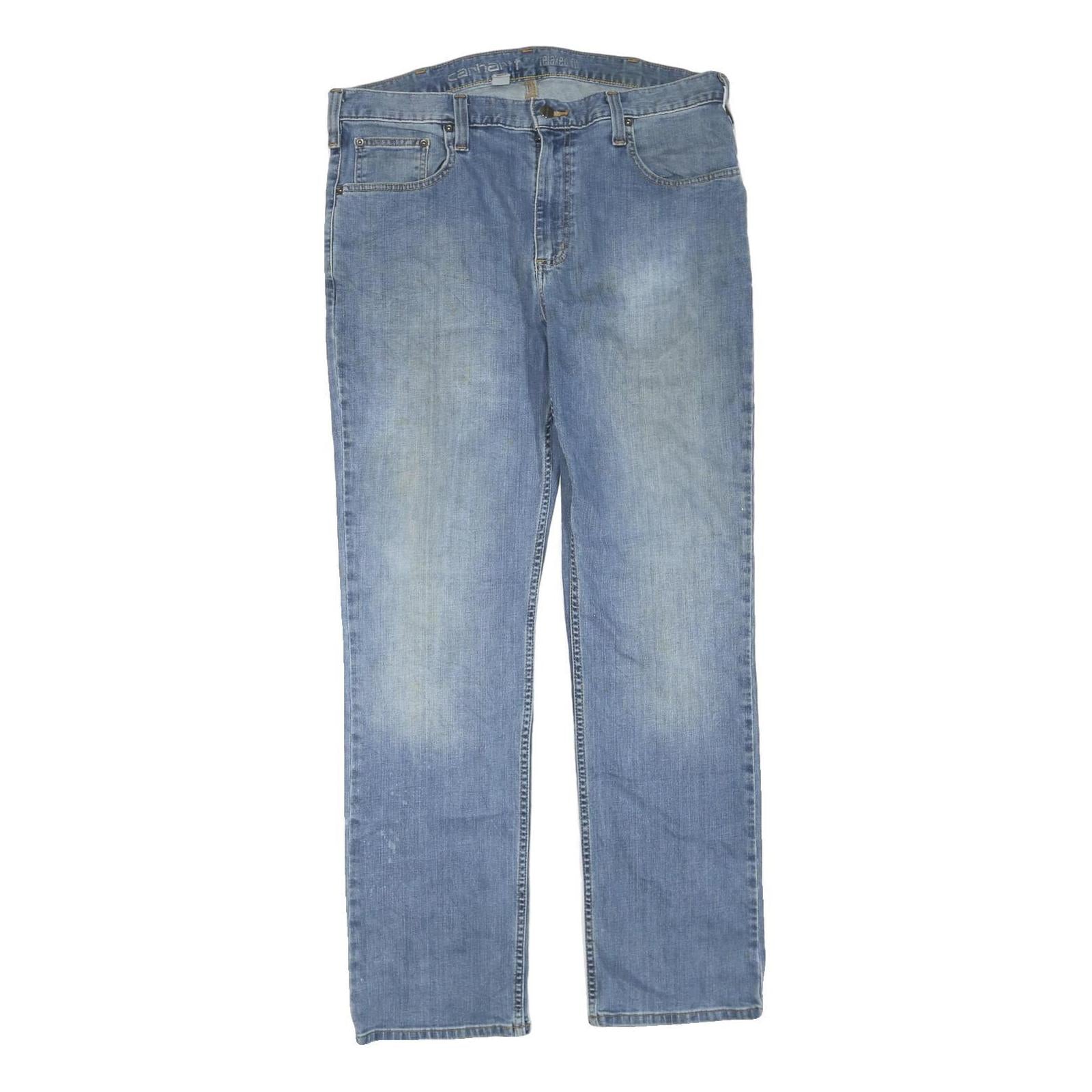 CARHARTT Mens Regular Fit Jeans Blue Denim W36 L32 Classic Zip Closure Casual Refurbished - N/A refurbished available on Cerqular
