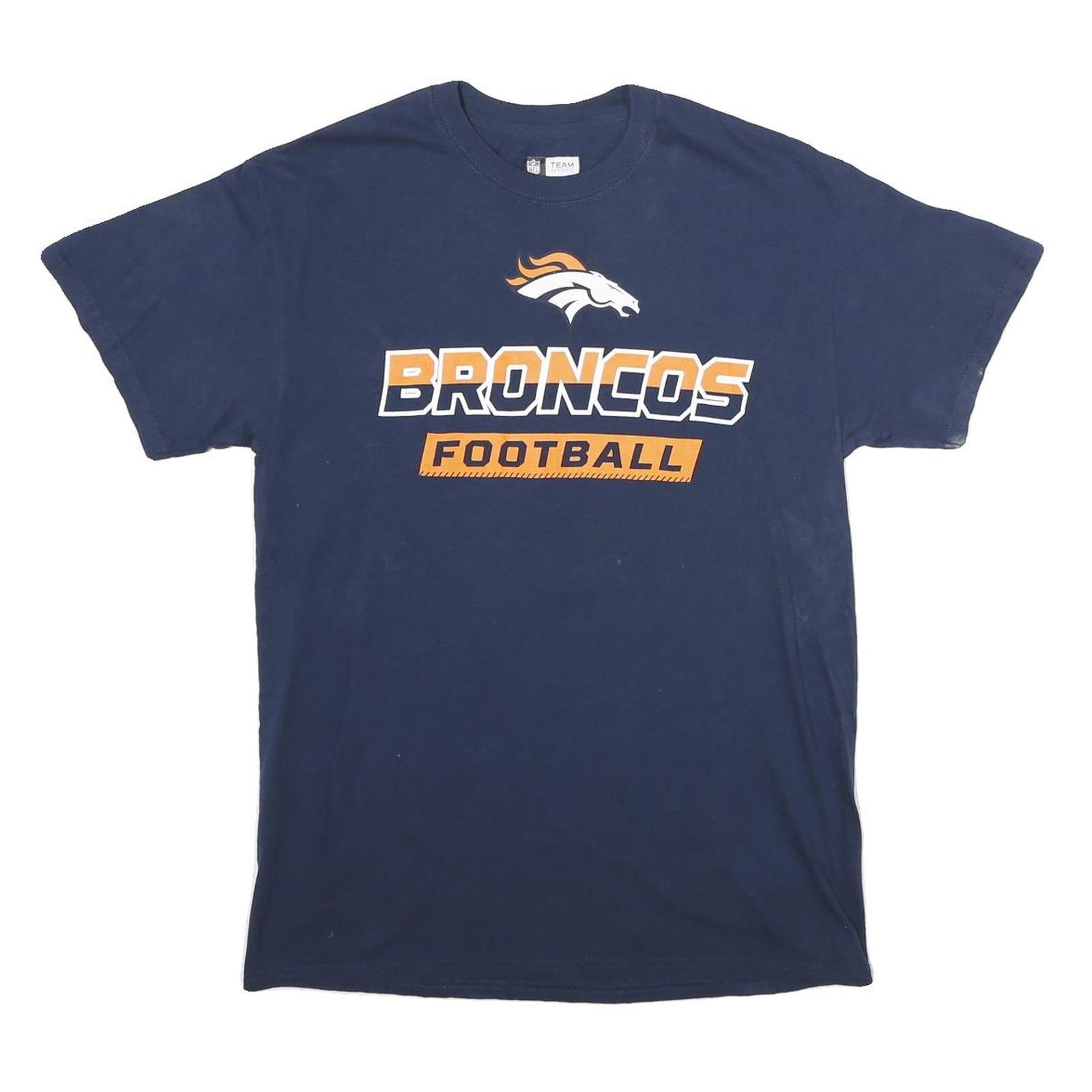 Buy NFL Mens Blue Broncos Football Graphic T-Shirt M Short Sleeve Crew Neck Refurbished - $22.09 NFL Mens Blue Broncos Football Graphic T-Shirt M Short Sleeve Crew Neck Refurbished - N/A refurbished available on Cerqular
