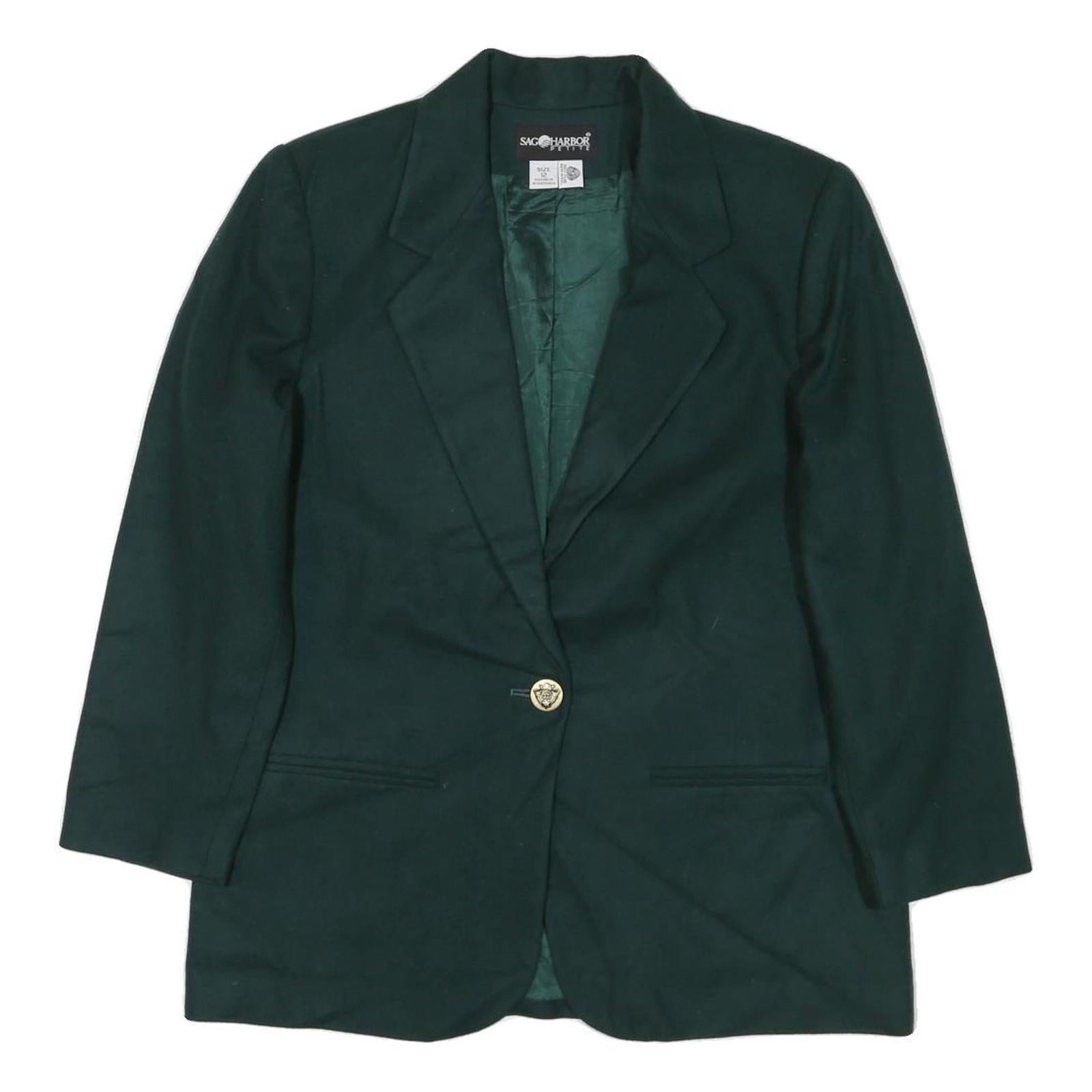 Buy SAG HARBOR Womens Green Wool Blazer Jacket UK 12 Button Classic Tailored Refurbished - $58.49 SAG HARBOR Womens Green Wool Blazer Jacket UK 12 Button Classic Tailored Refurbished - N/A refurbished available on Cerqular